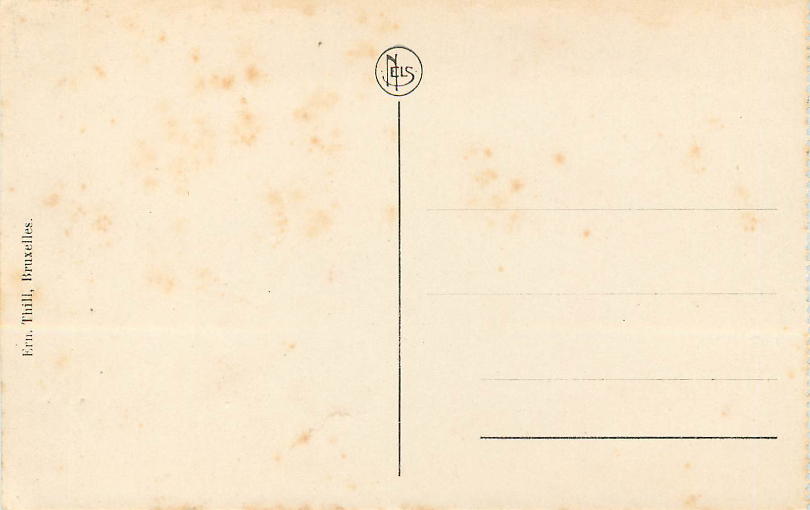 CPA Mons Le Theatre et la rue de Nimy — Back