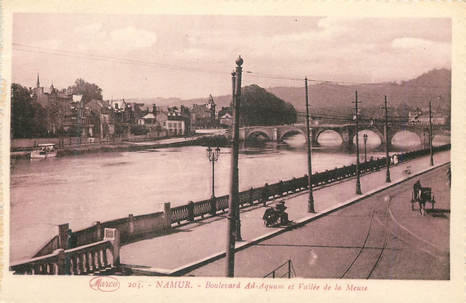 CPA Namur Boulevard Ad-Aquain et Vallee de la Meuse