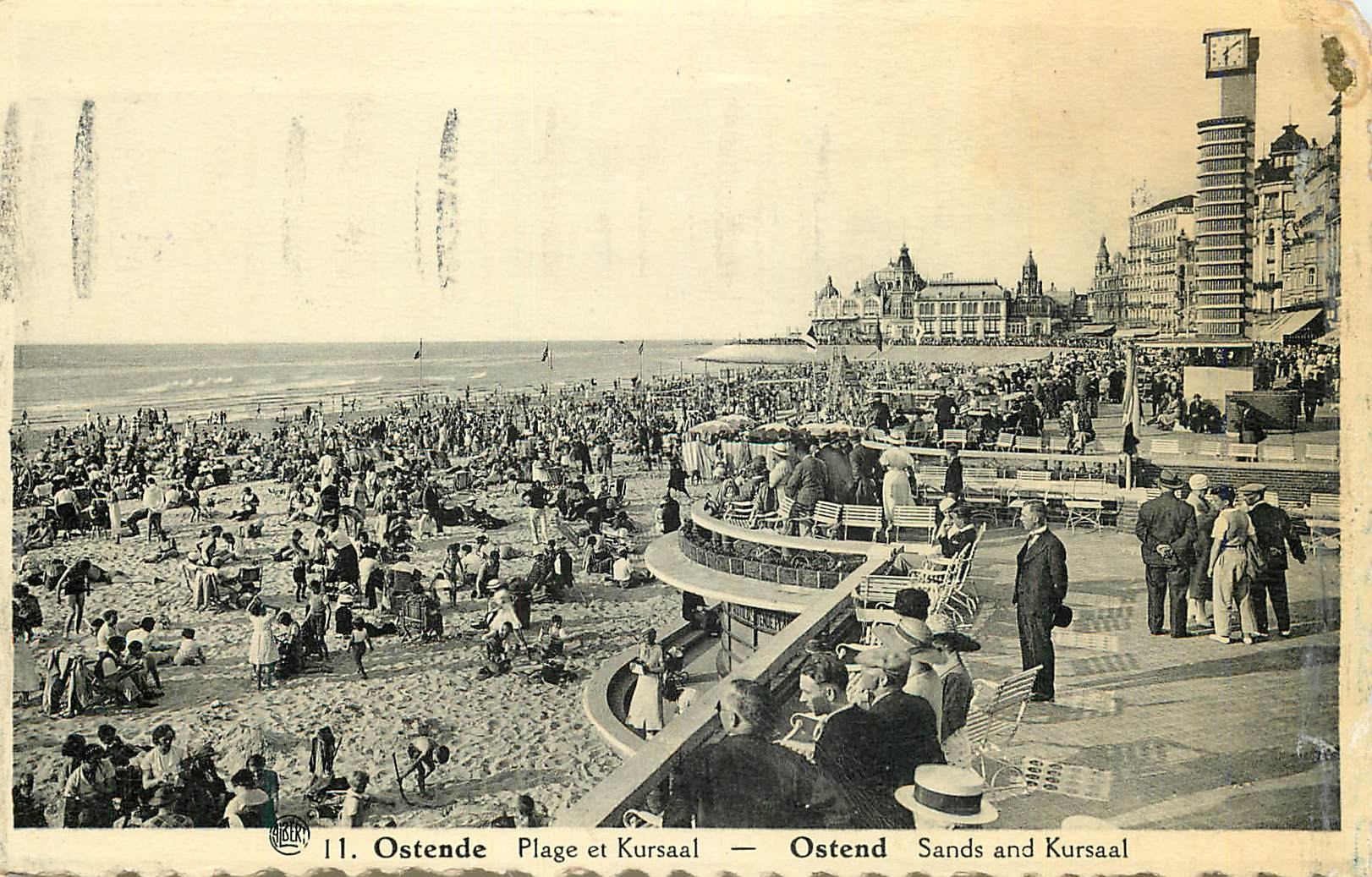 CPA Namur Ostende Plage et Kursaal
