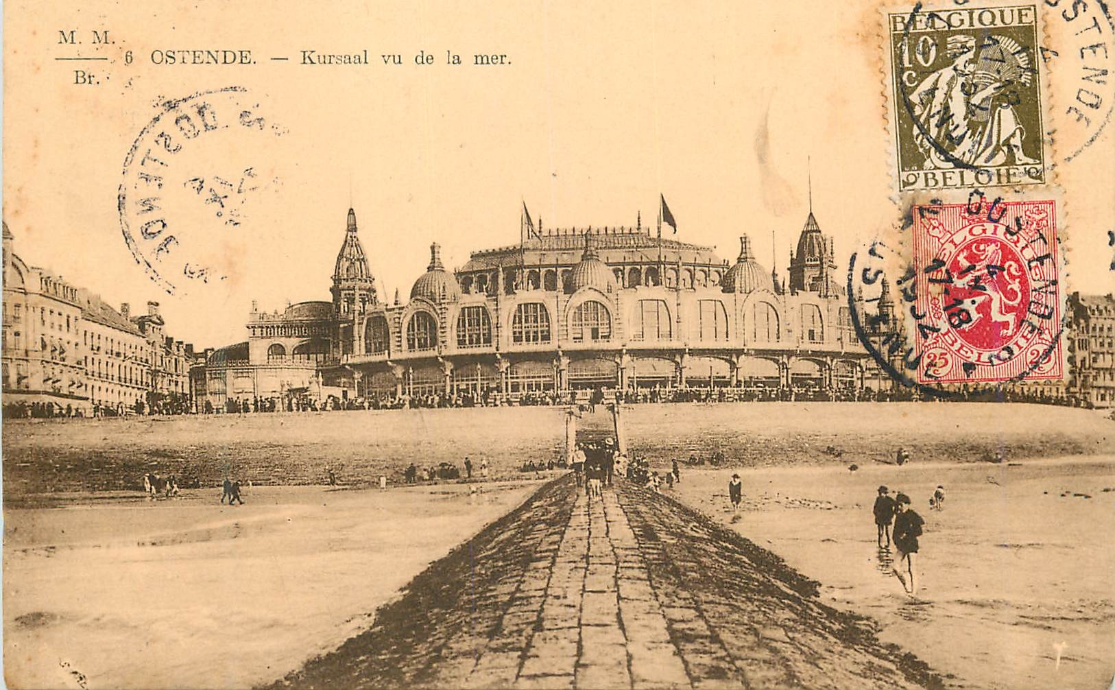 CPA Namur Ostende Kursaal vu de la mer