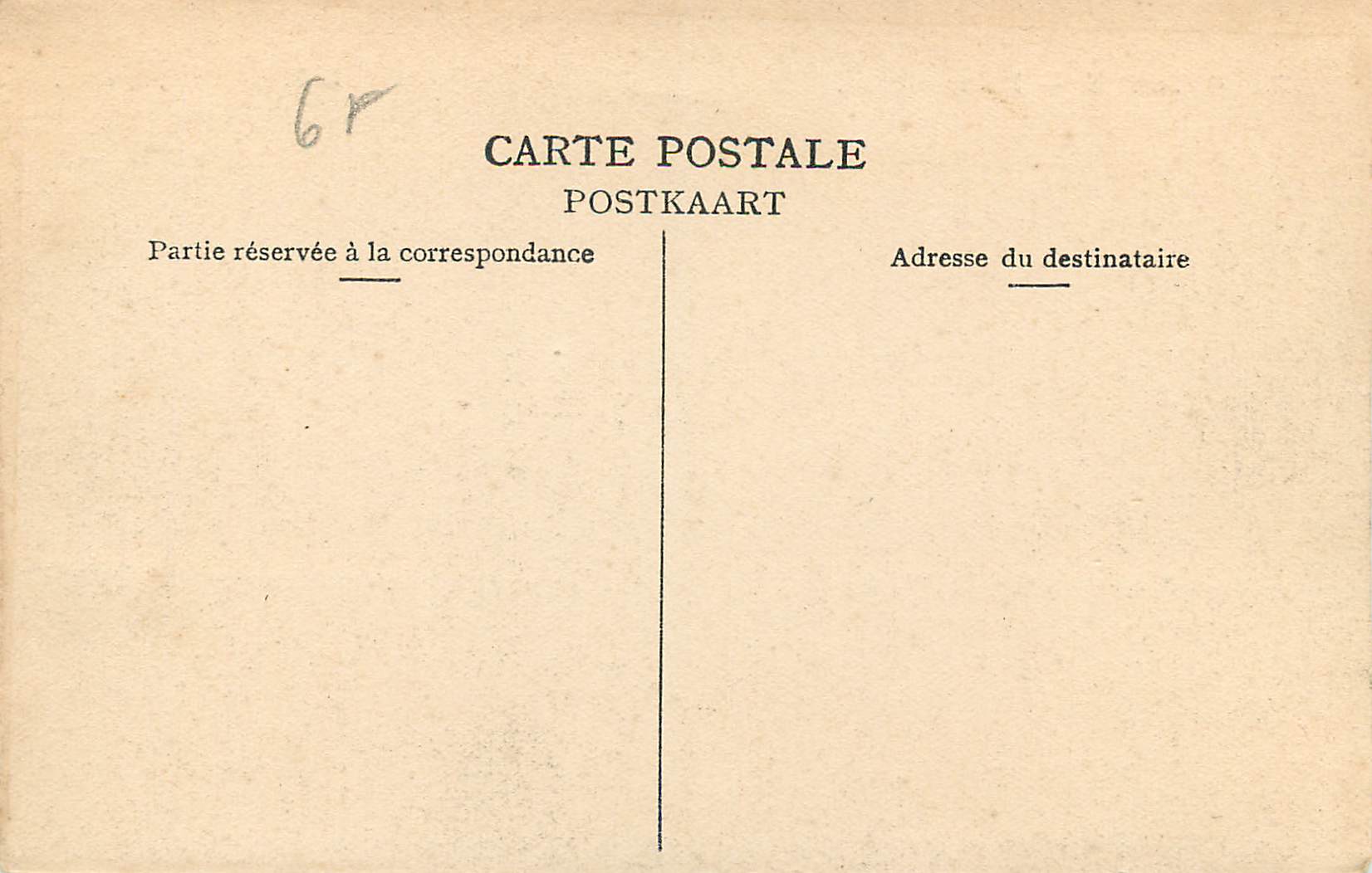 CPA Namur Ostende Palace Hotel — Rückseite