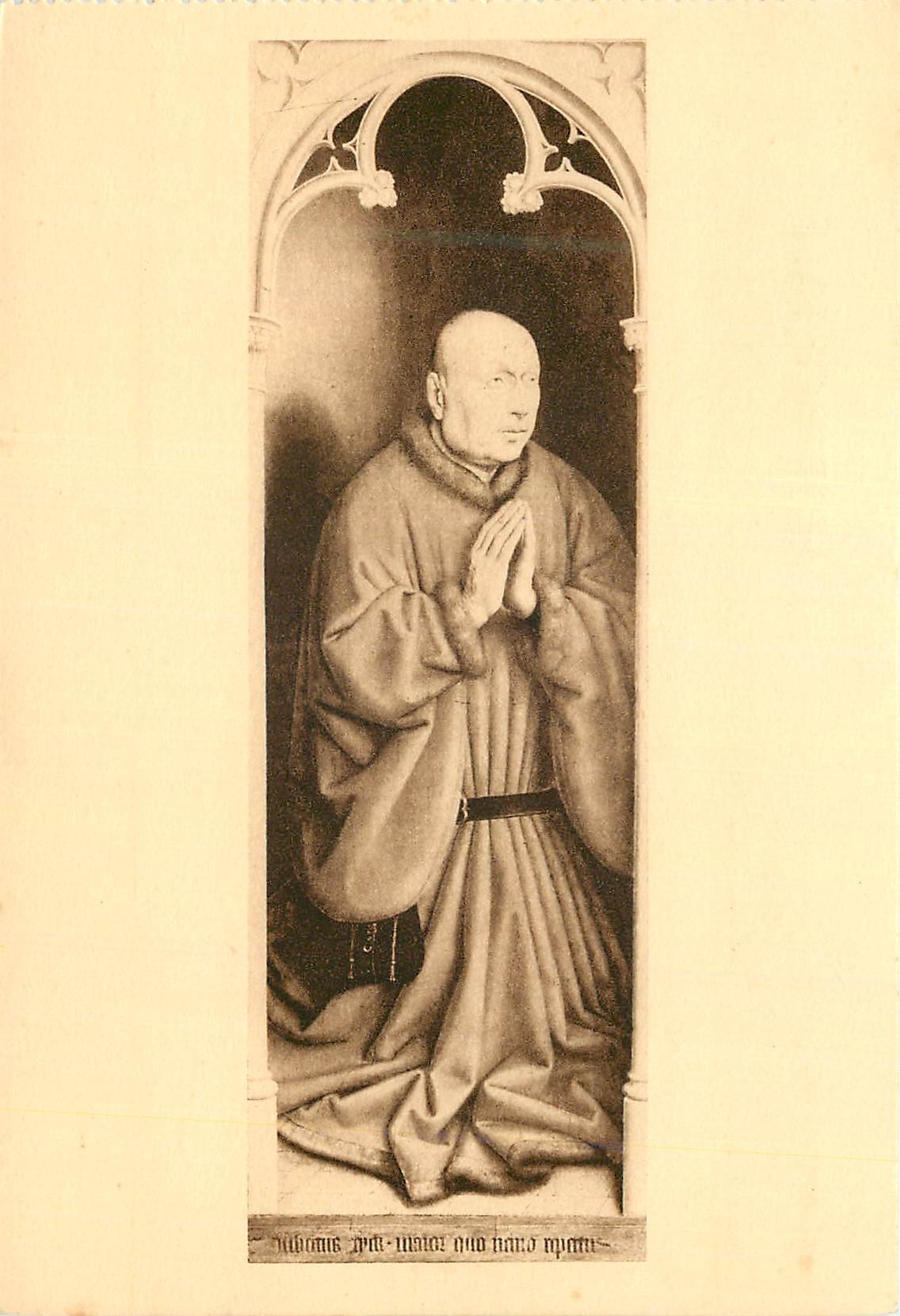 CPA Hubert et Jan Van Eyck Jodocus de Vydt le donateur
