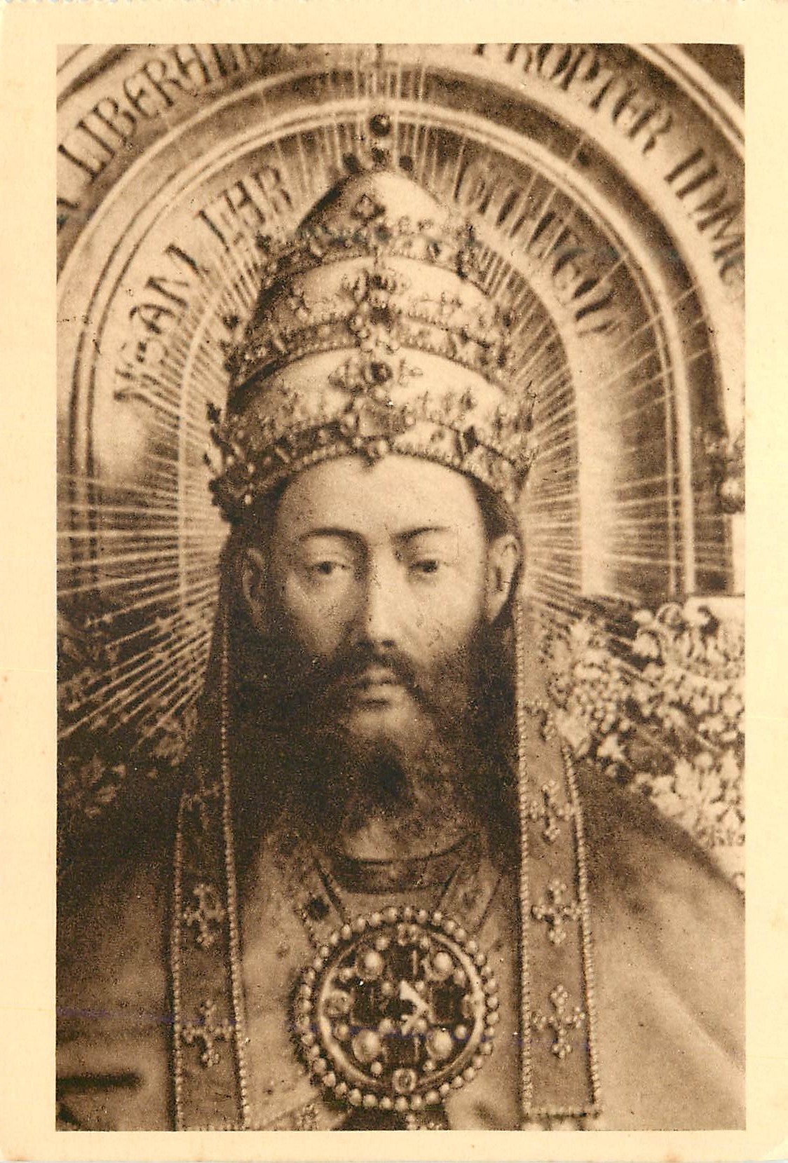 CPA Hubert et Jan Van Eyck Le Pere Eternel
