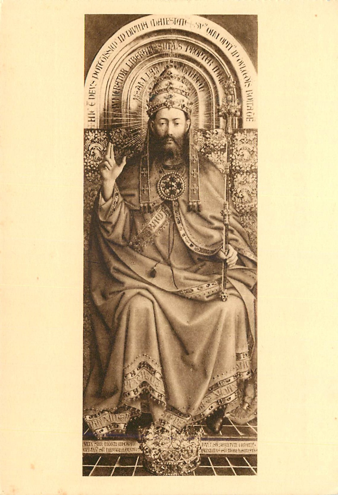 CPA Hubert et Jan Van Eyck Le Pere Eternel