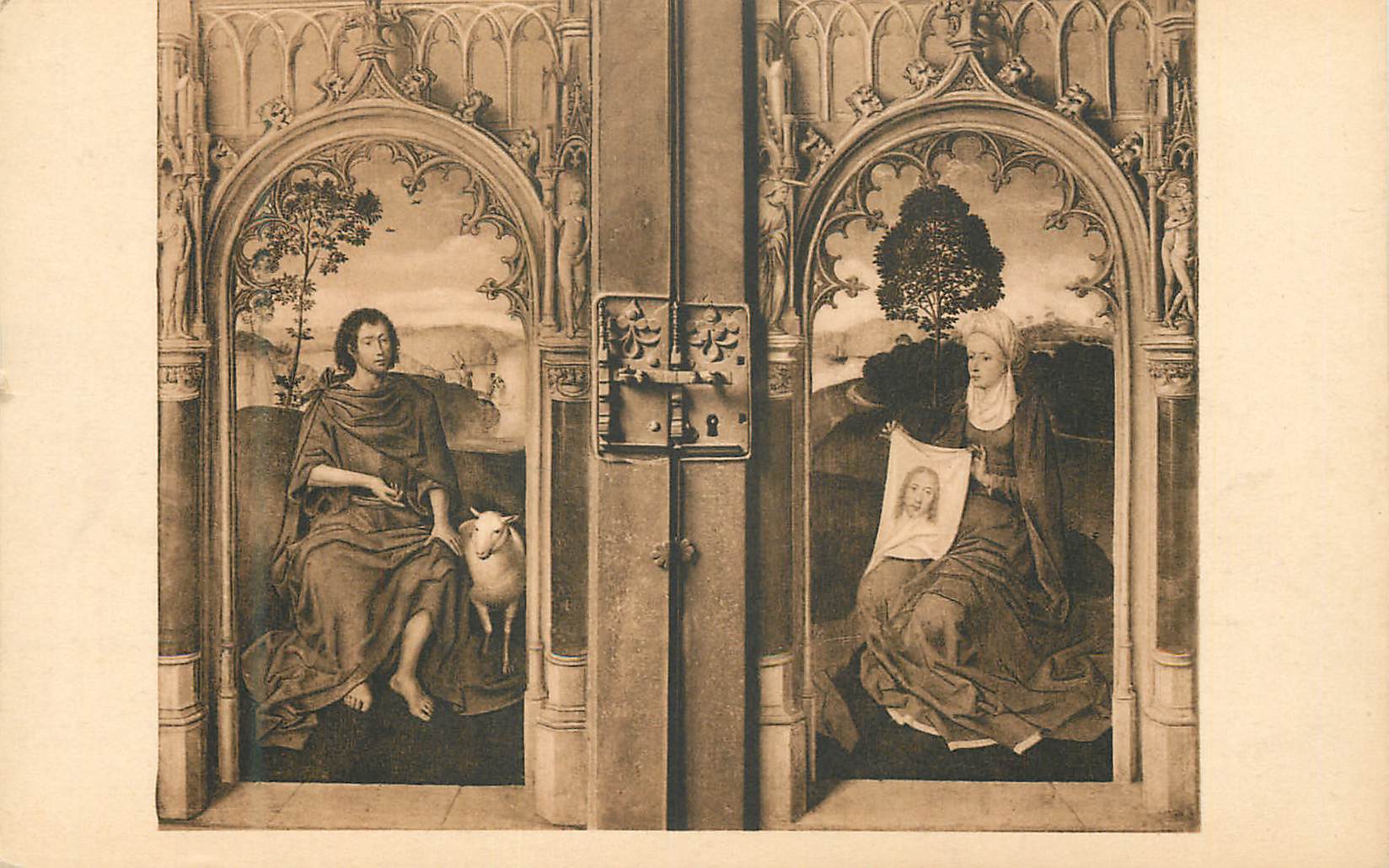 CPA L'Adoration des Mages  Hans Memling Hopital Saint Jean Bruges Saint Veronique St Jean Baptiste