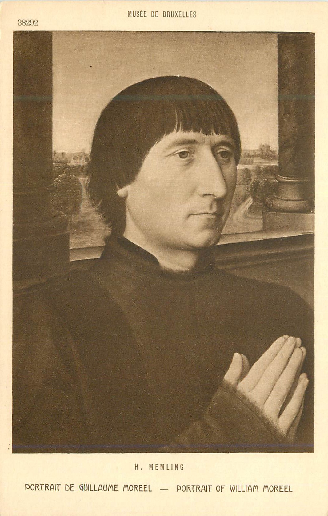 CPA Portrail de Guillaume Moreel Musee de Bruxelles Memling