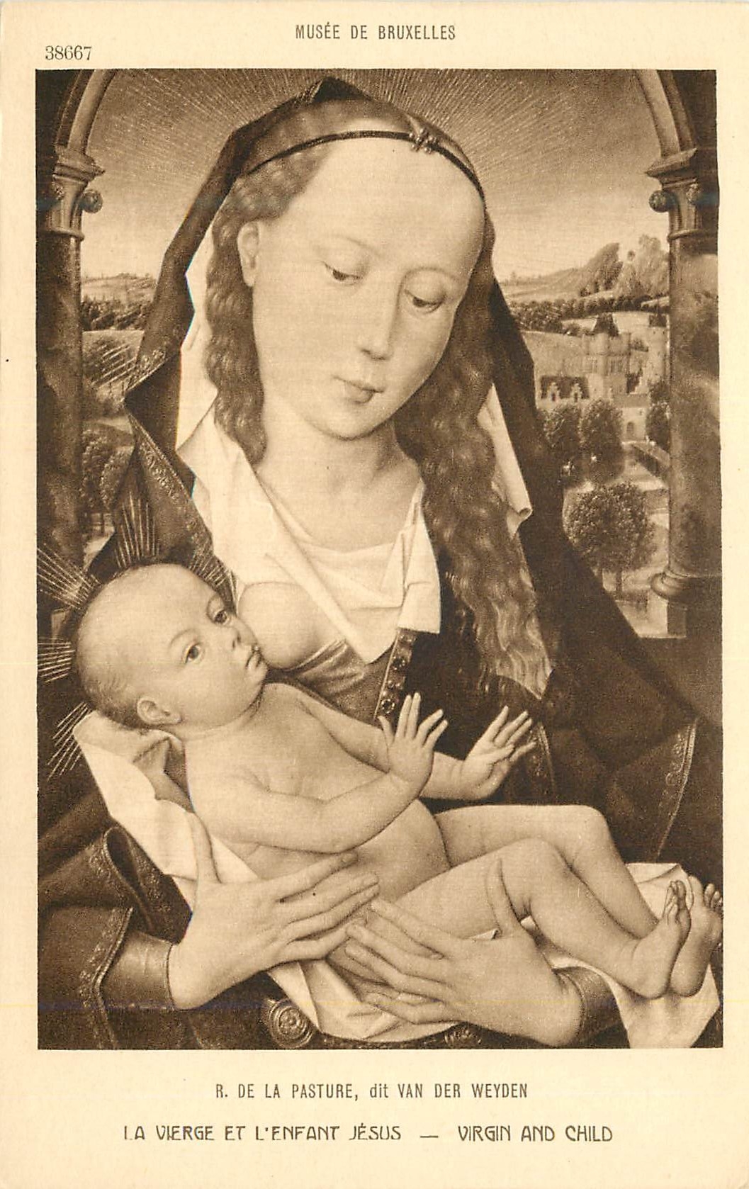 CPA La Vierge et L'enfant Jesus Musee de Bruxelles