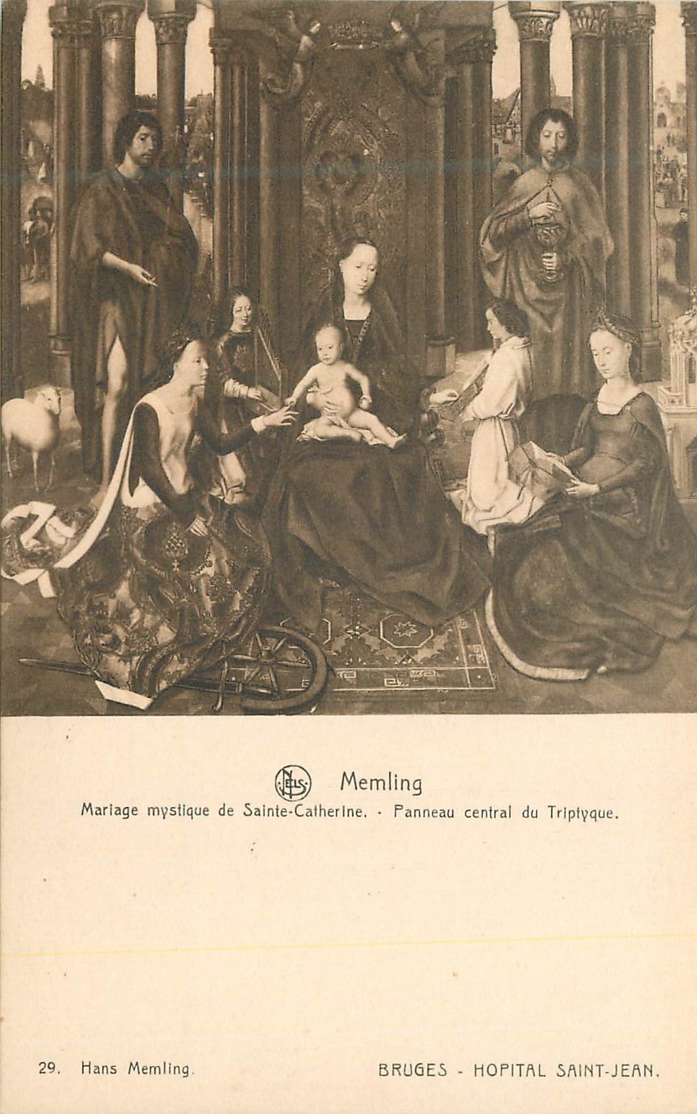 CPA Mariage Mystique de Sainte Catherine Bruges Hopital Saint Jean