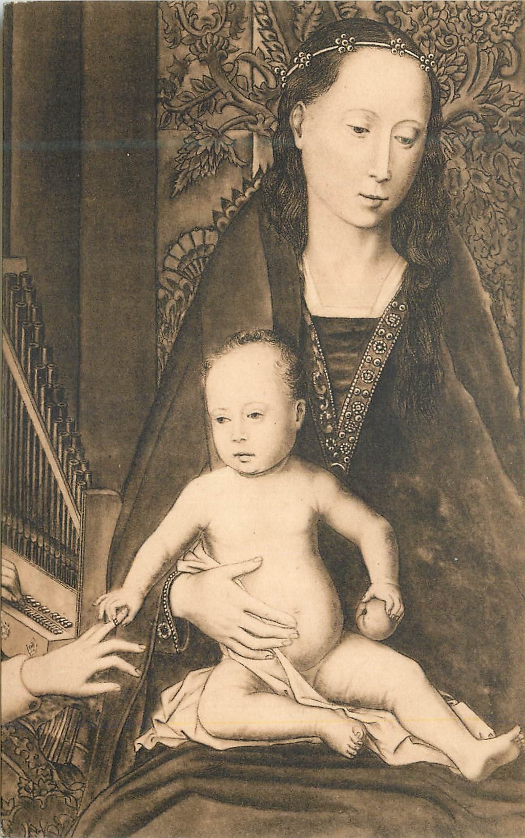 CPA Mariage Mystique de Sainte Catherine La Vierge et l'Enfant