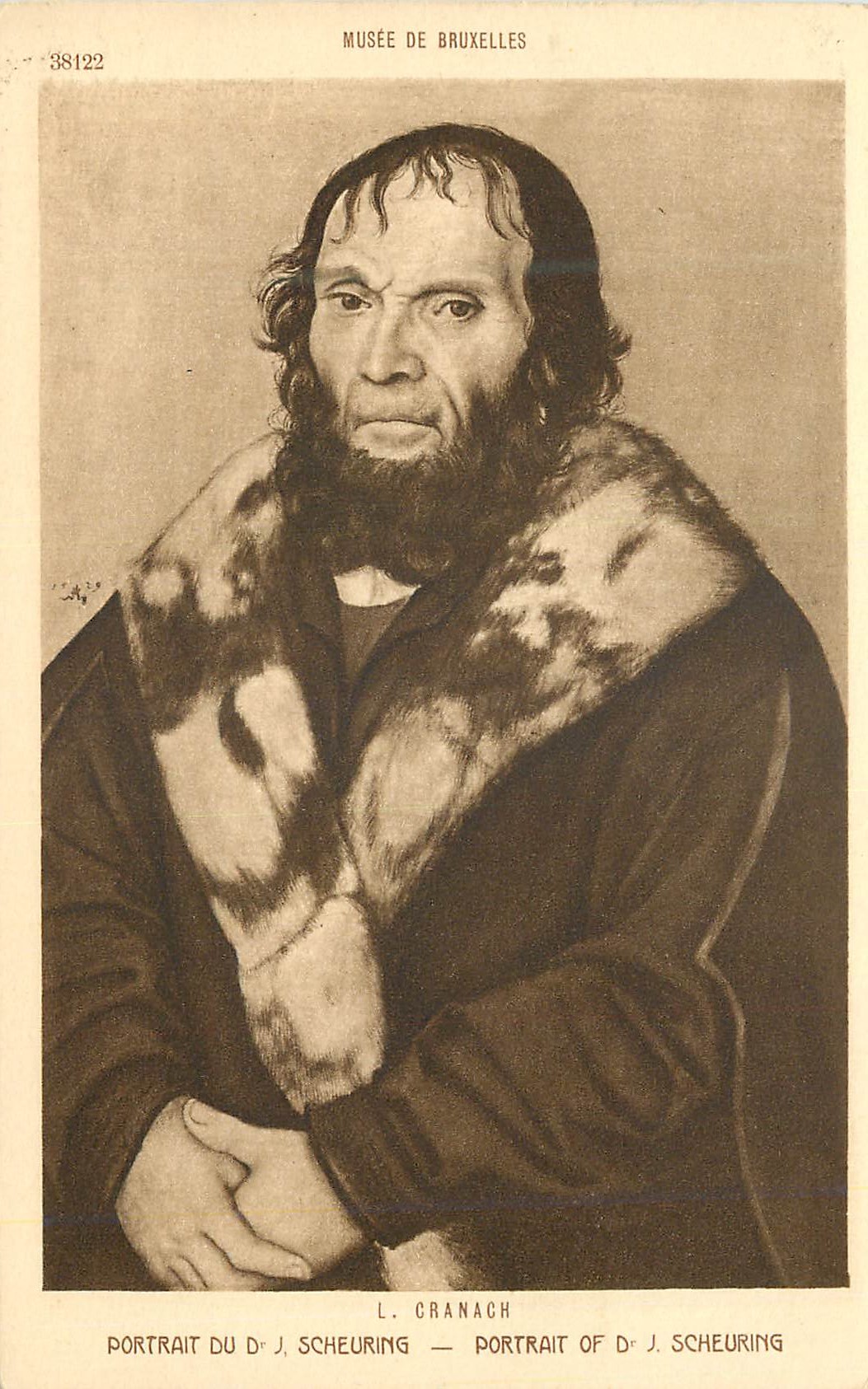 CPA Portrait du D J Scheuring Cranach Musee de Bruxelles