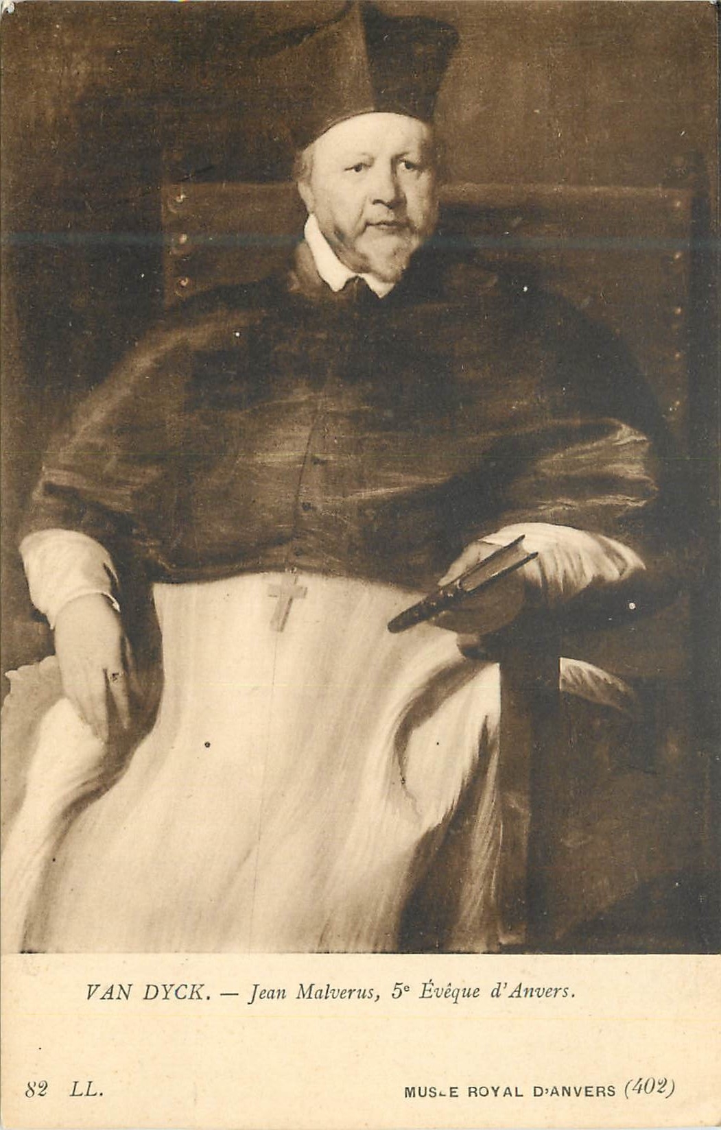 CPA Van Dyck Jean Malverus 5e Eveque d'Anvers