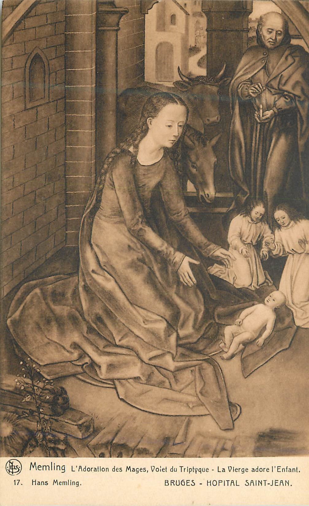 CPA Bruges L'Adoration des Mages La Vierge adore l'Enfant