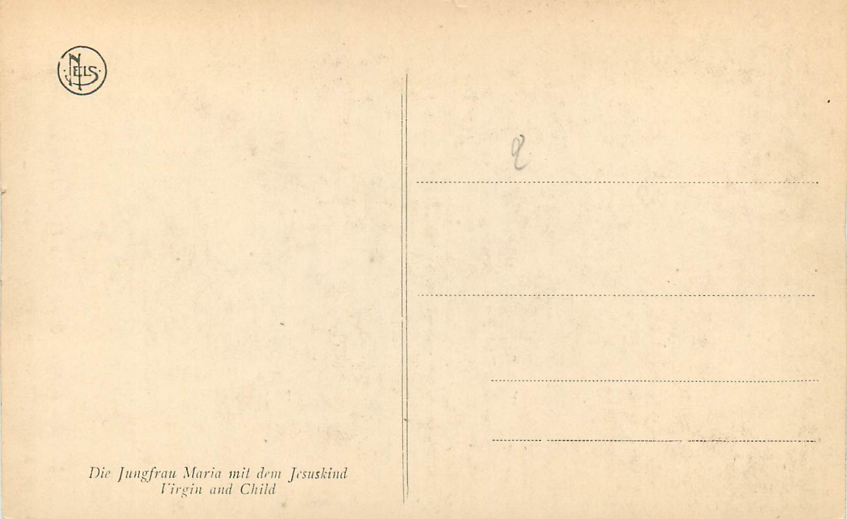 CPA Bruges La Chasse de Sainte Ursule La Vierge et l'Enfant — Verso