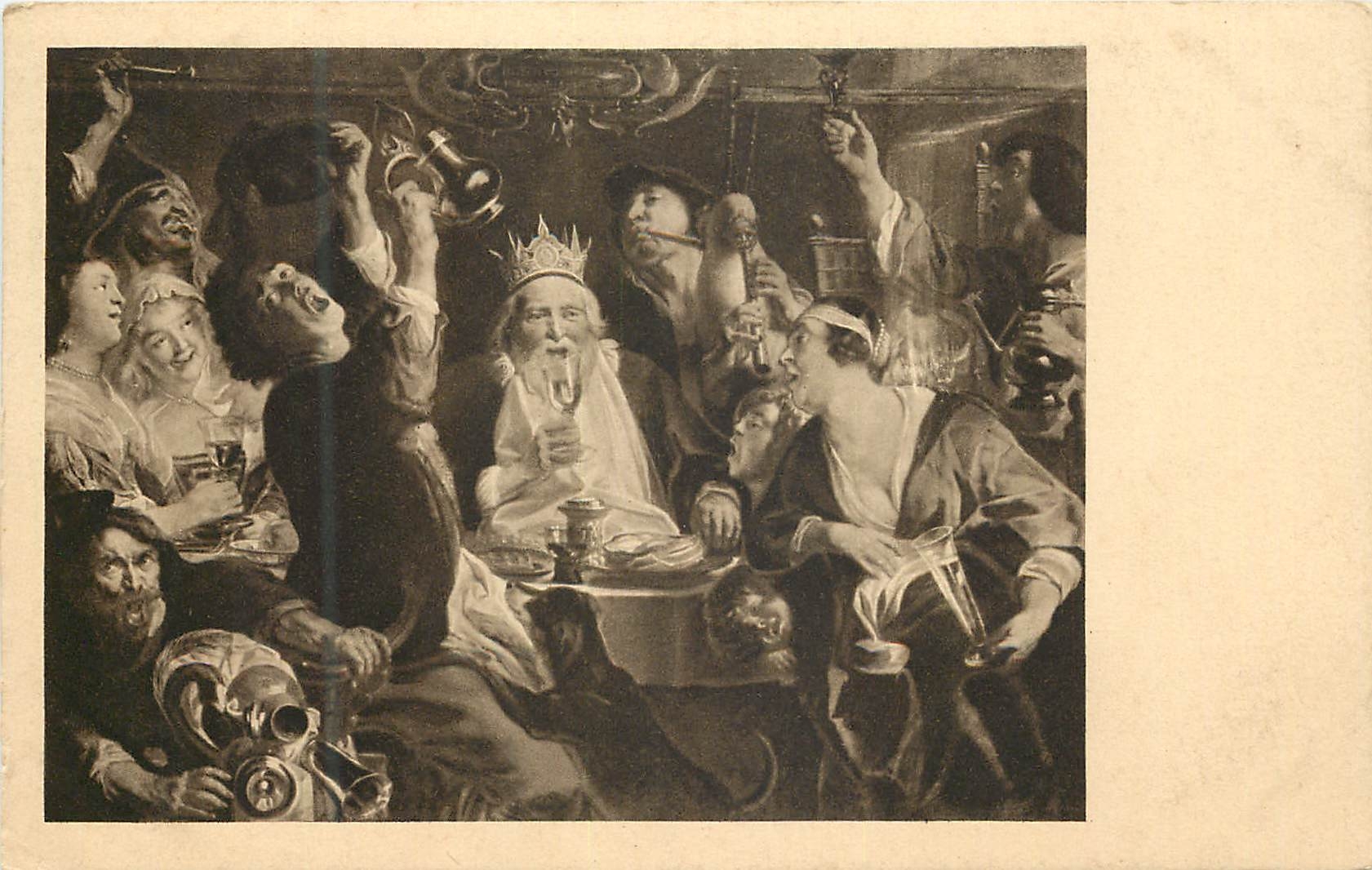 CPA Bruxelles  Musee ancien Jordaens Le roi boit 