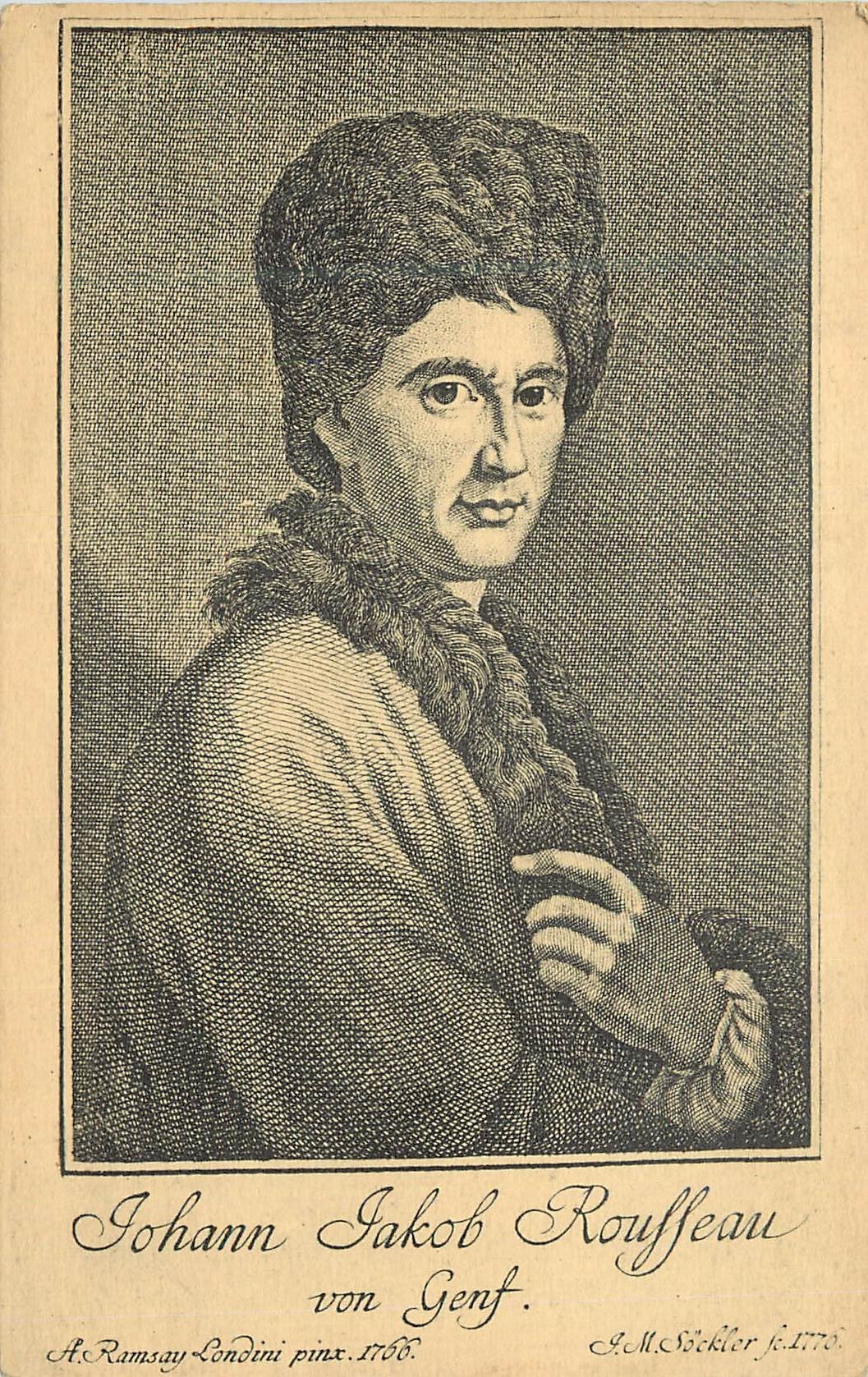 CPA Jean-Jacques Rousseau par Ramsay Londin (1766)