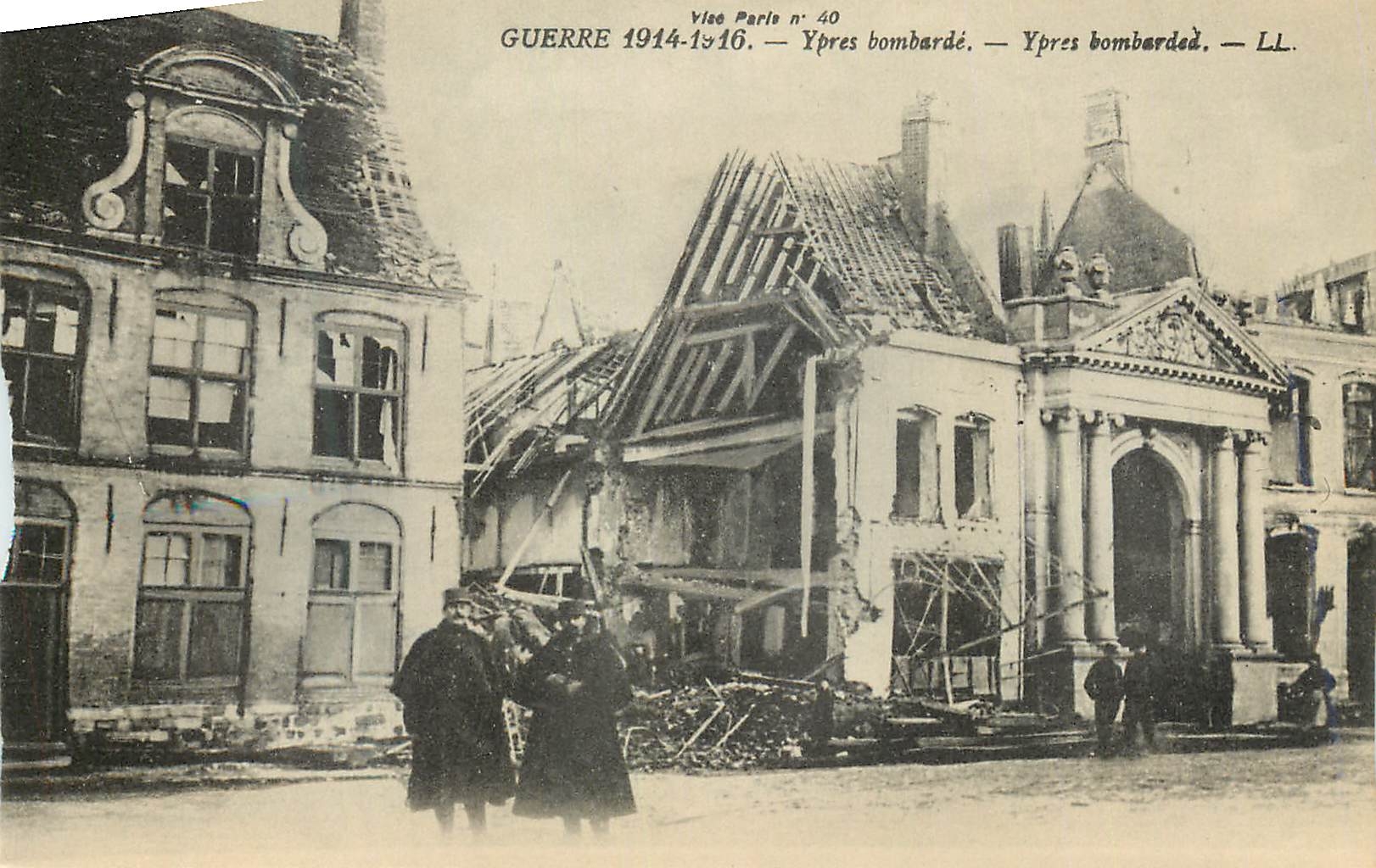 CPA Ypres bombarde Guerre 1914-1916 Militaria