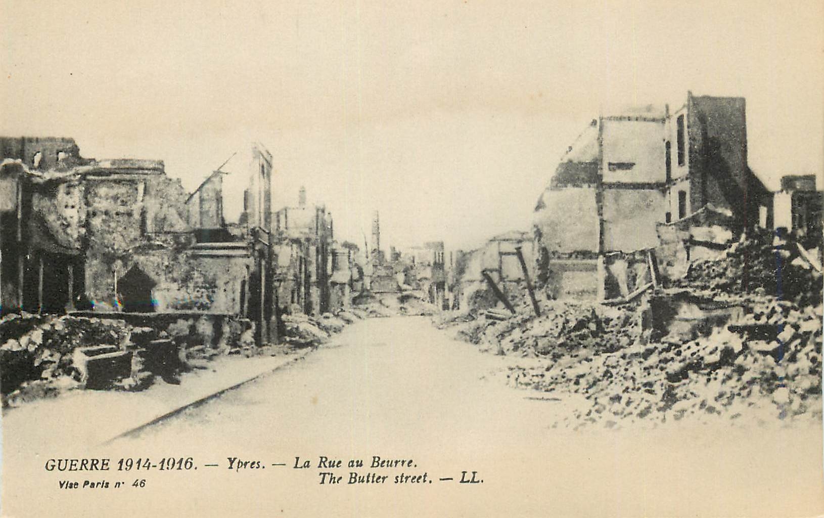 CPA Ypres La Rue au Beurre 1914-1916 Militaria
