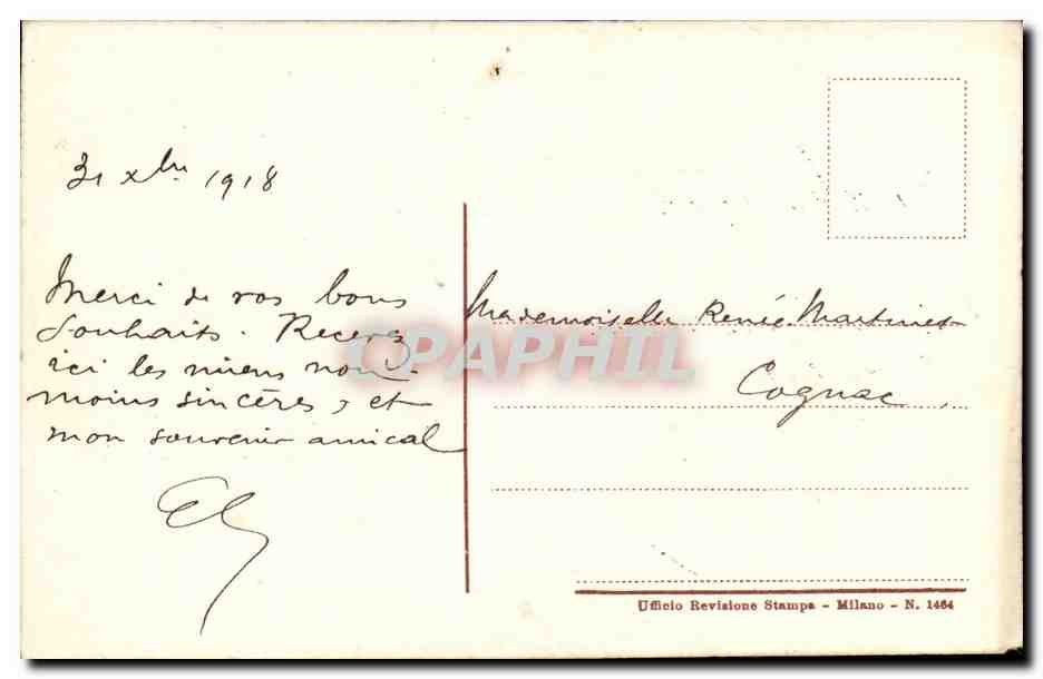 Fantaisie CPA Bonne annee — Rückseite
