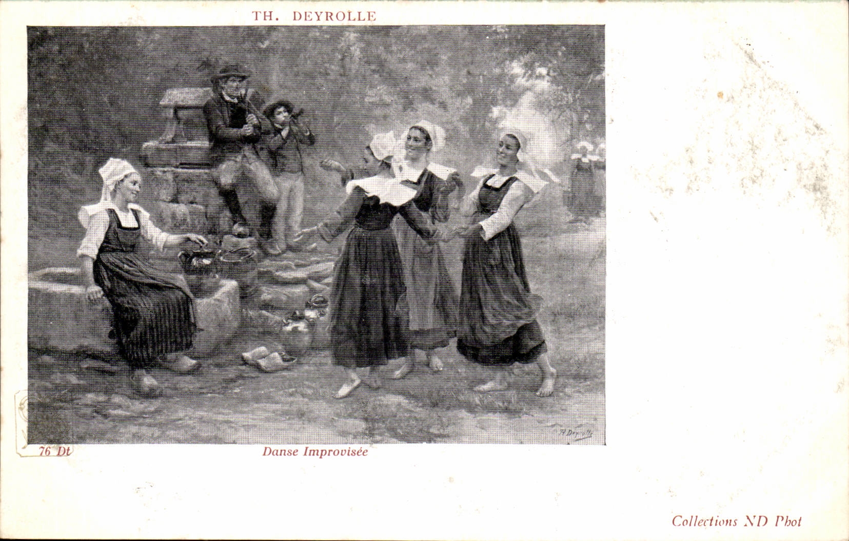 CPA TH Deyrolle Dansse improvisee (folklore danse musique)