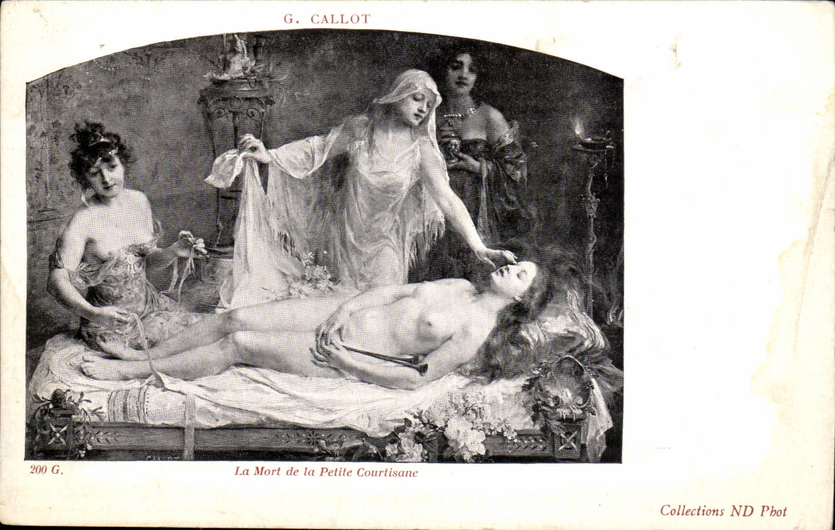 CPA La mort de la petite courtisane G Callot