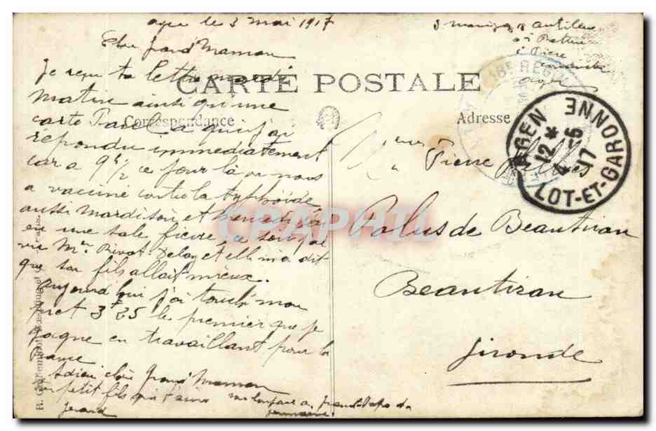 CPA Carte photo Agen 18eme Regiment d'infanterie Le Gravier Poilus 1918 TOP Militaria — Rückseite