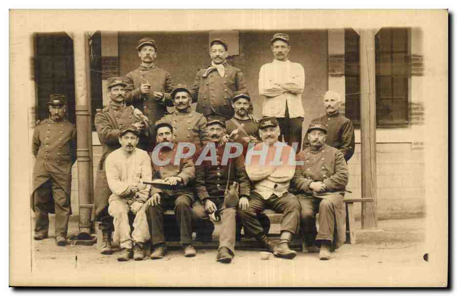 CPA Carte photo 140eme Regiment d'infanterie Grenoble (base a Vinoy) TOP