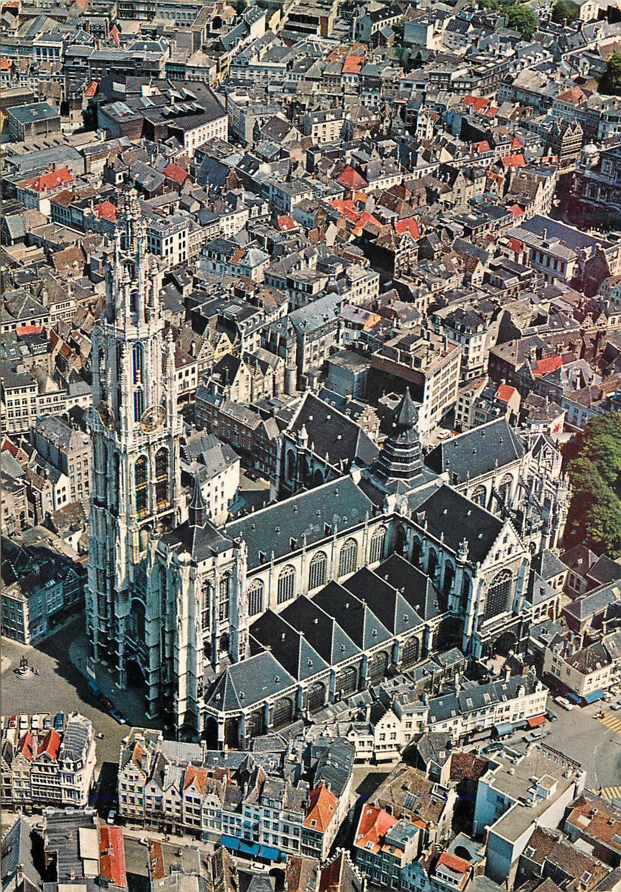 CPM Anvers vue aerienne de la cathedrale N D