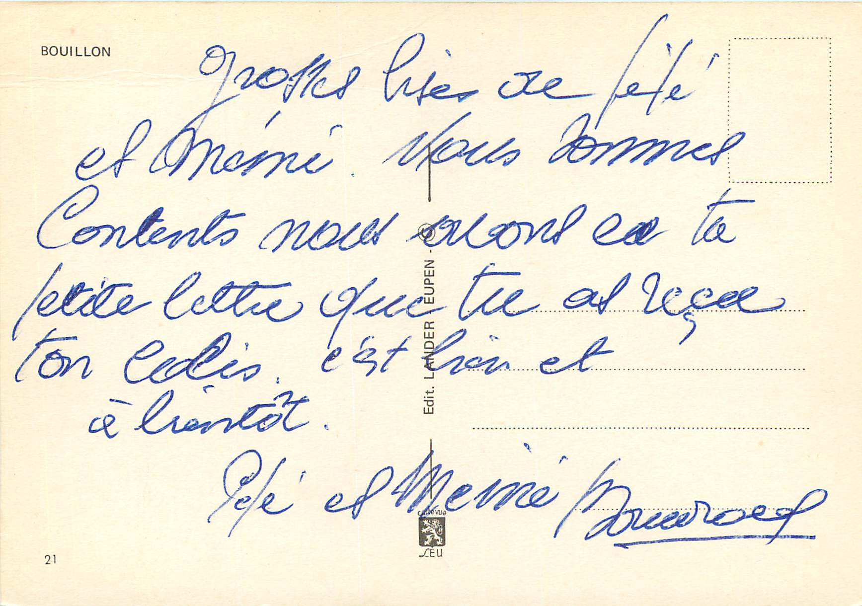 CPM Bouillon Poupee — Rückseite