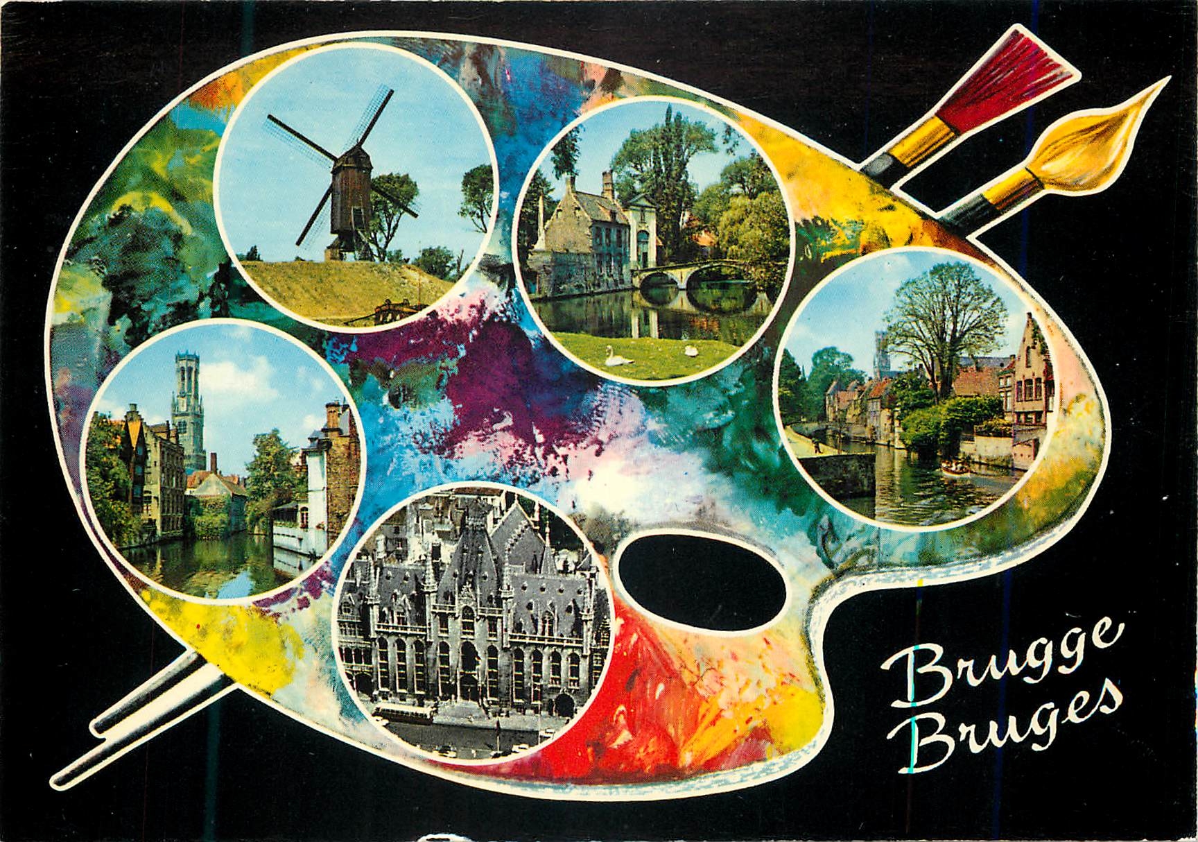 CPM Brugge un bonjour Moulin a vent