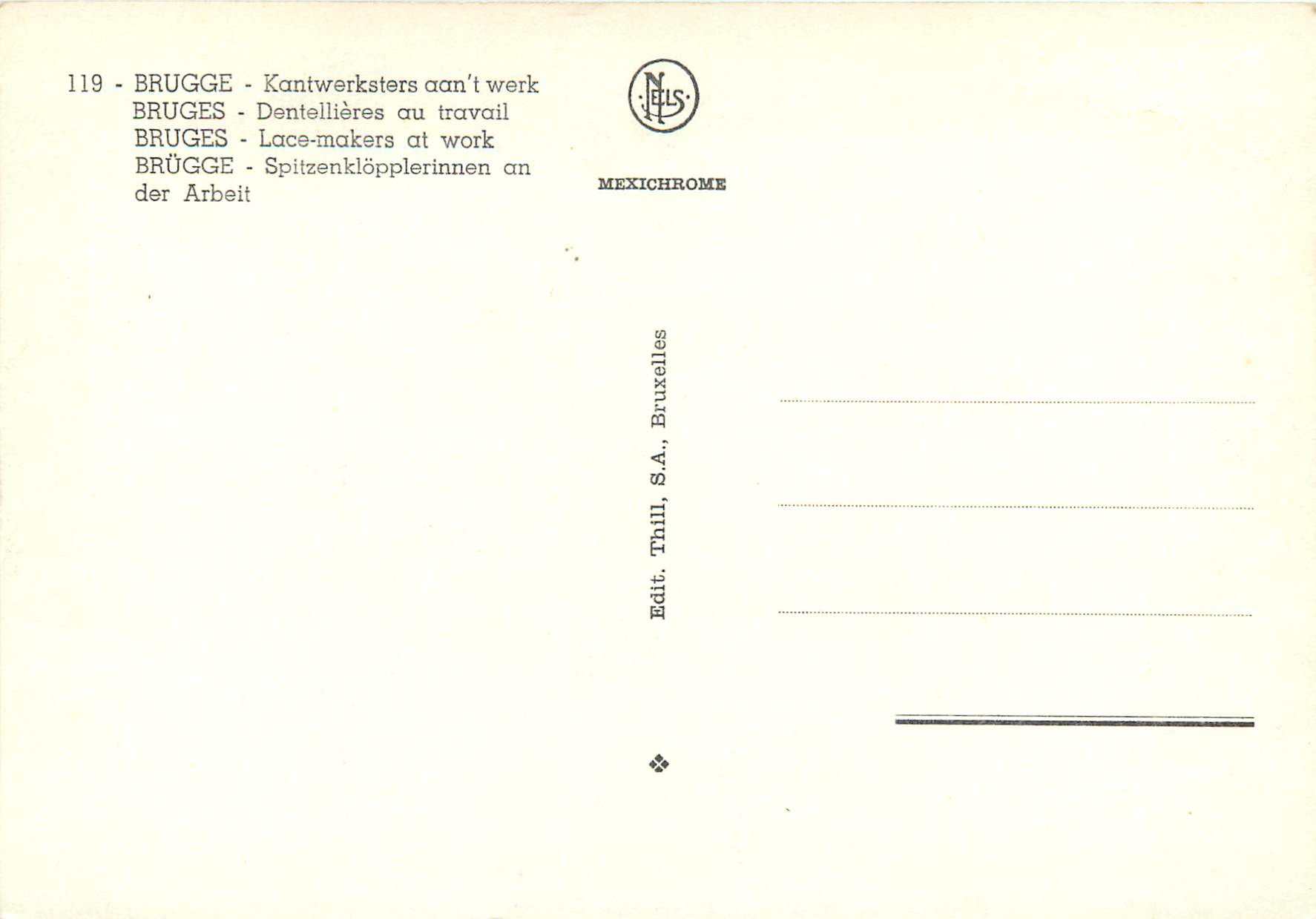 CPM Brugge dentellieres au travail — Rückseite