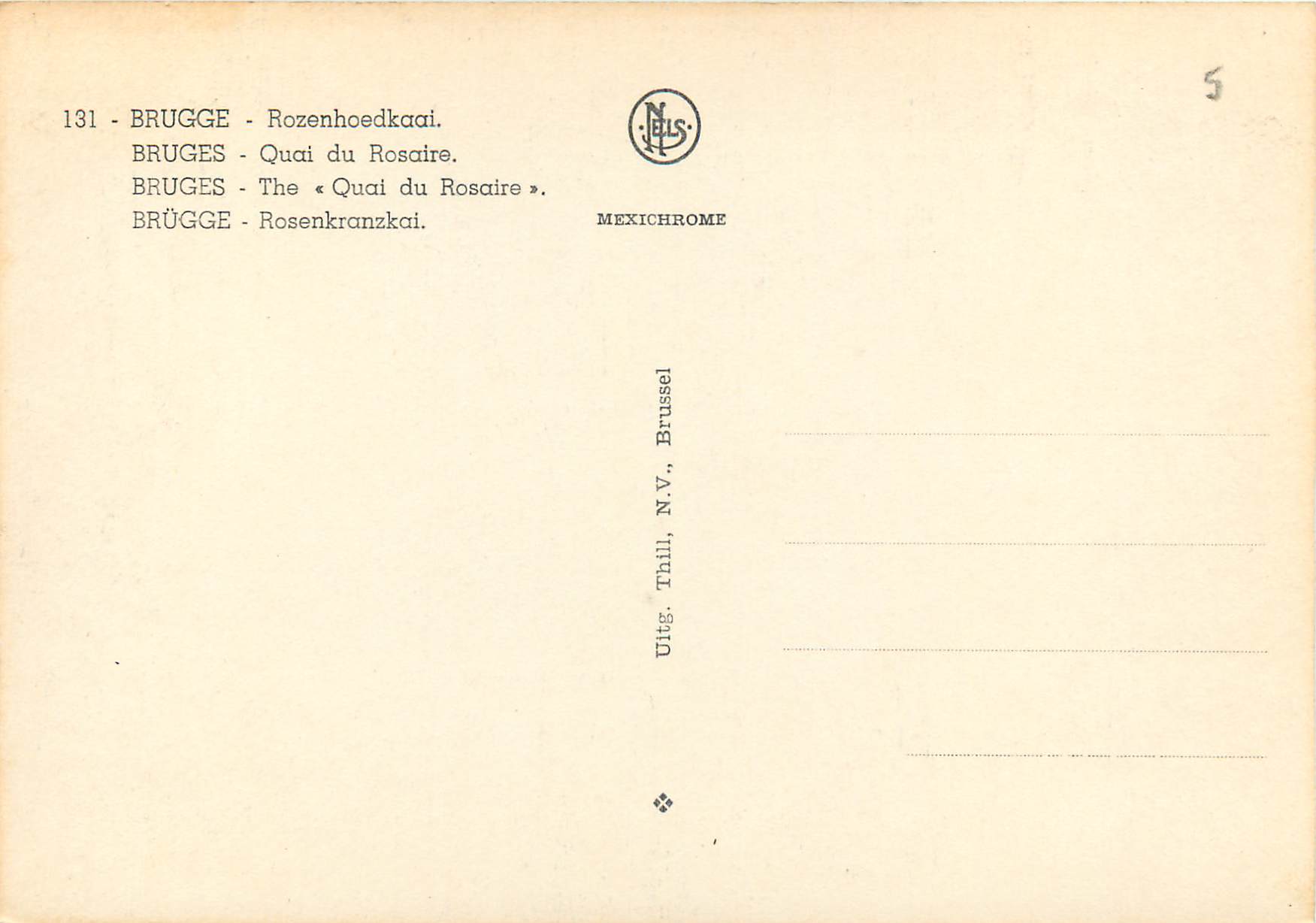 CPM Brugge quai du rosaire — Rückseite