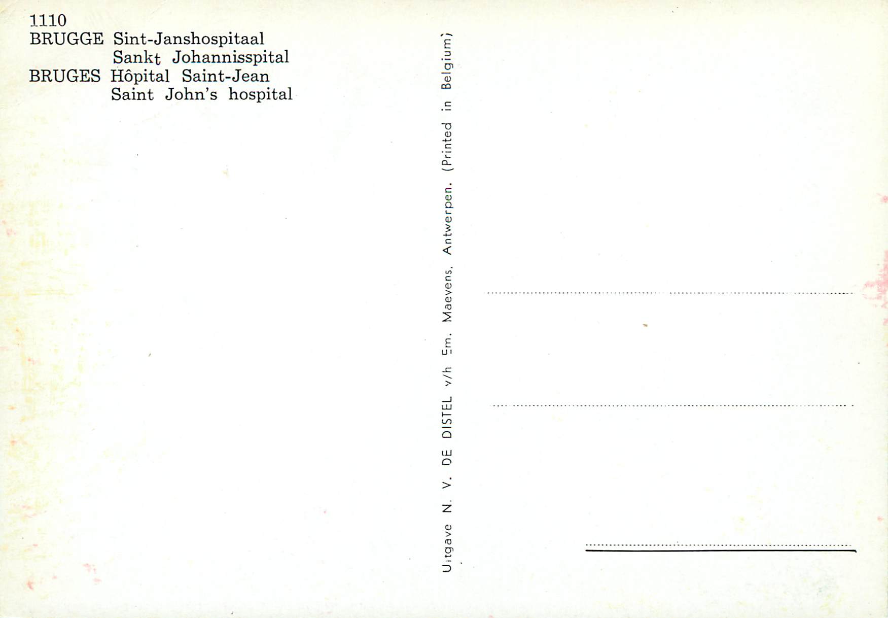 CPM Brugge hopital saint jean — Back