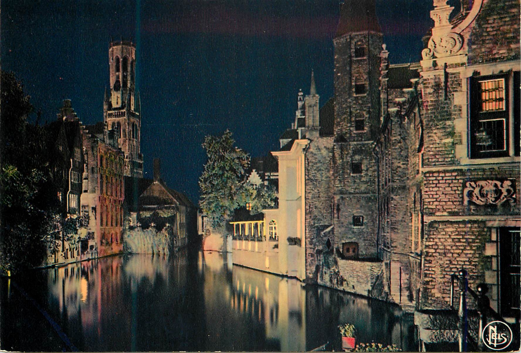 CPM Brugge illumination du quai du rosaire
