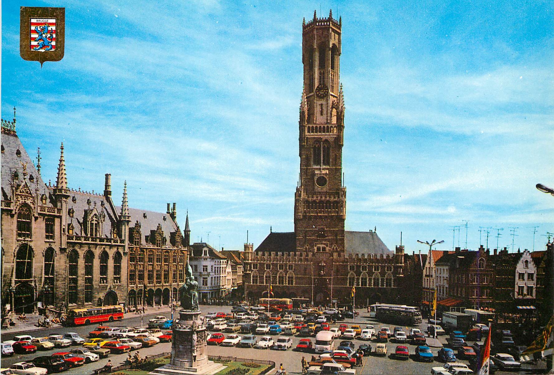 CPM Brugge grand place halles et beffroi