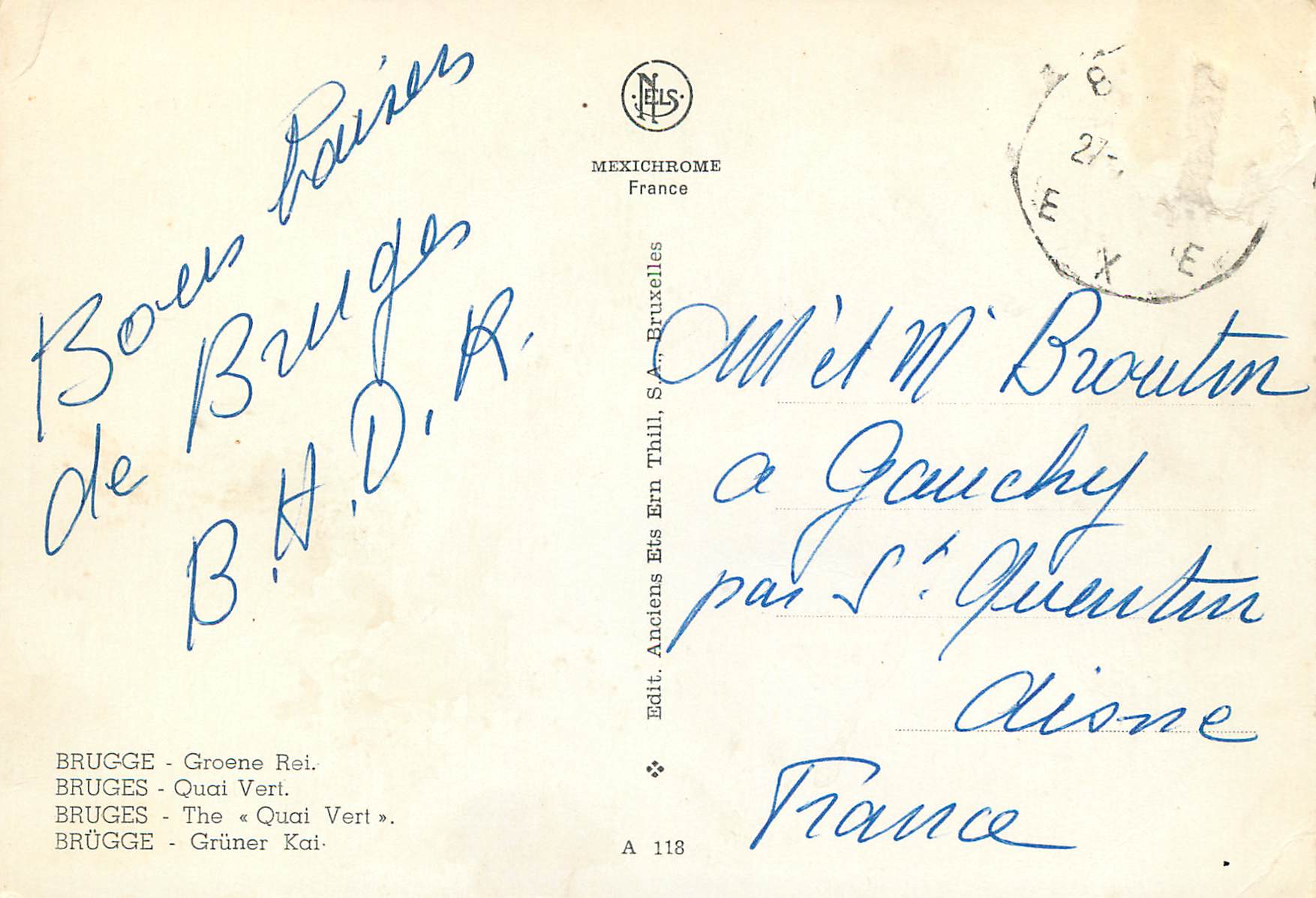 CPM Brugge quai vert — Rückseite