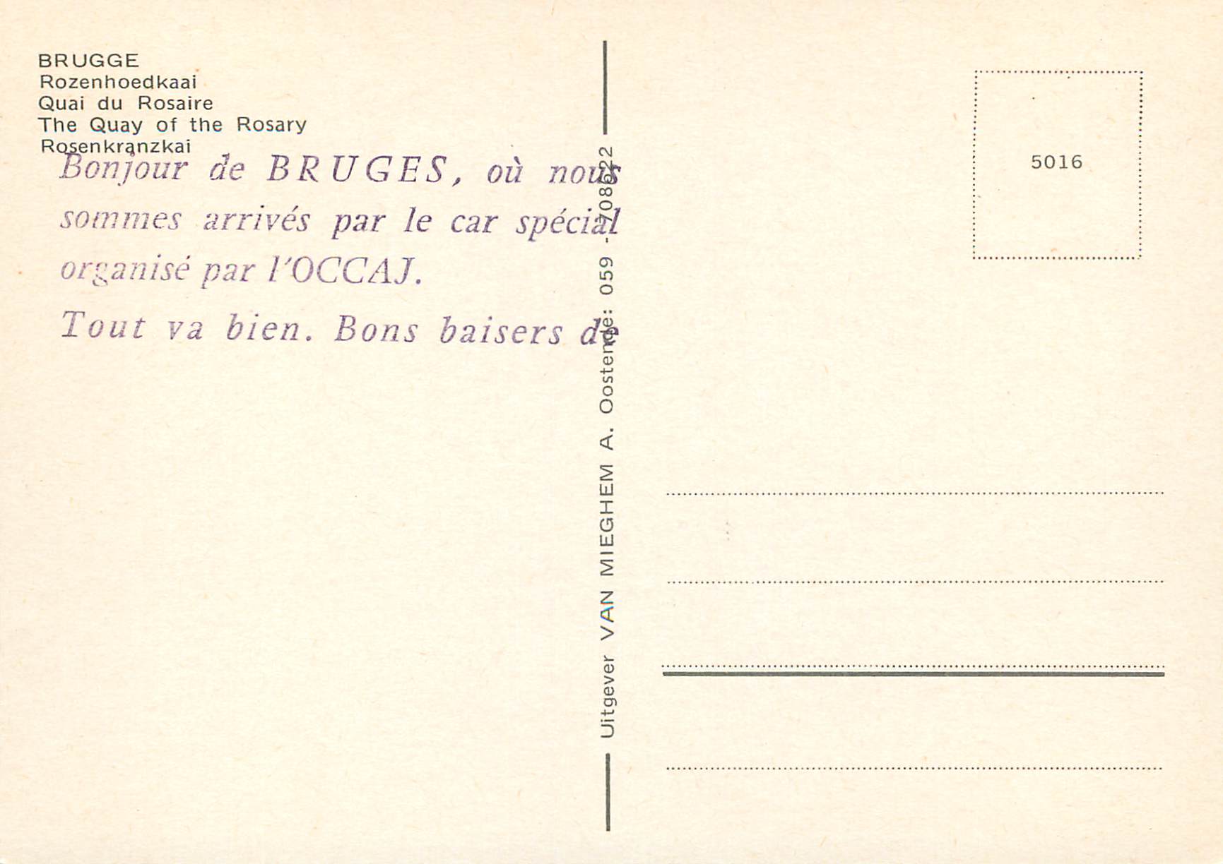 CPM Brugge quai du rosaire — Rückseite