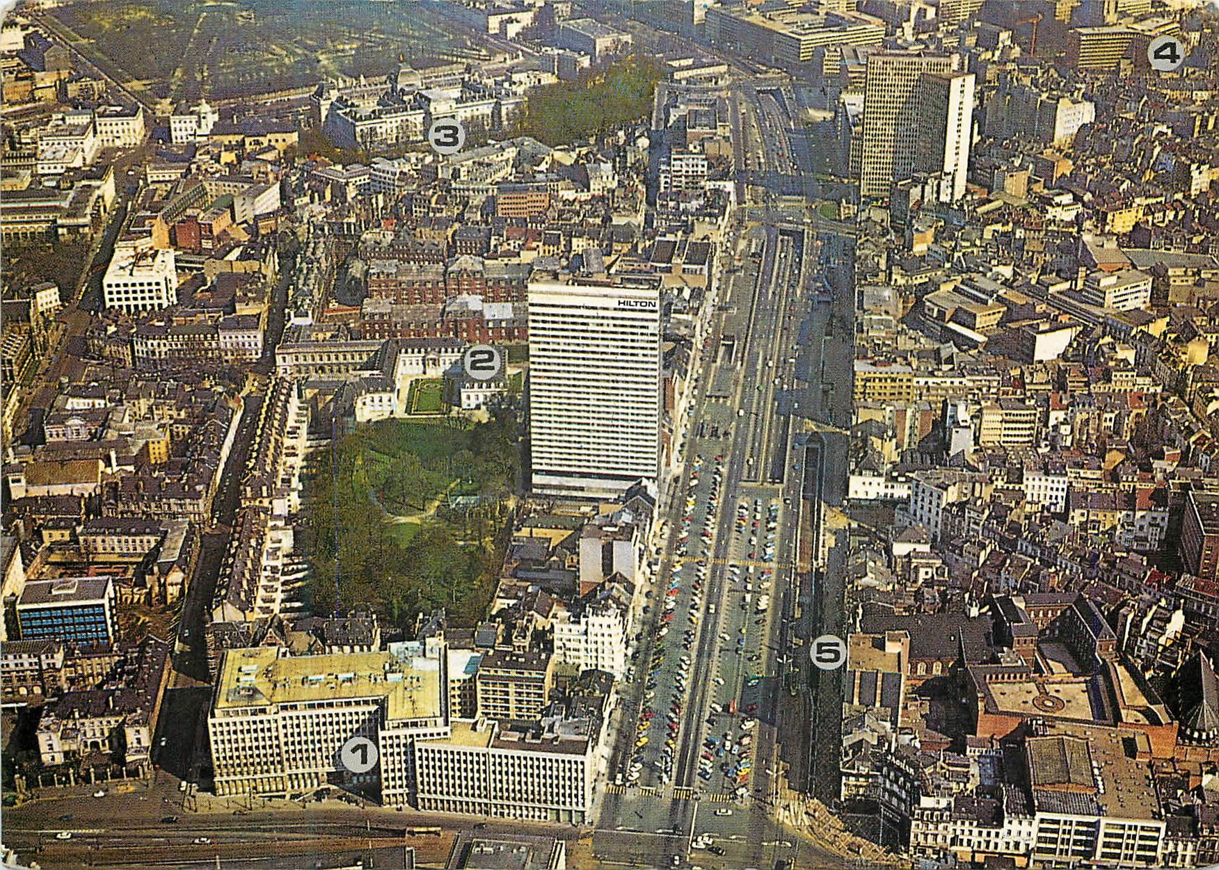 CPM the 27 storey building of the brussels hilton stands un the most elegant shopping center