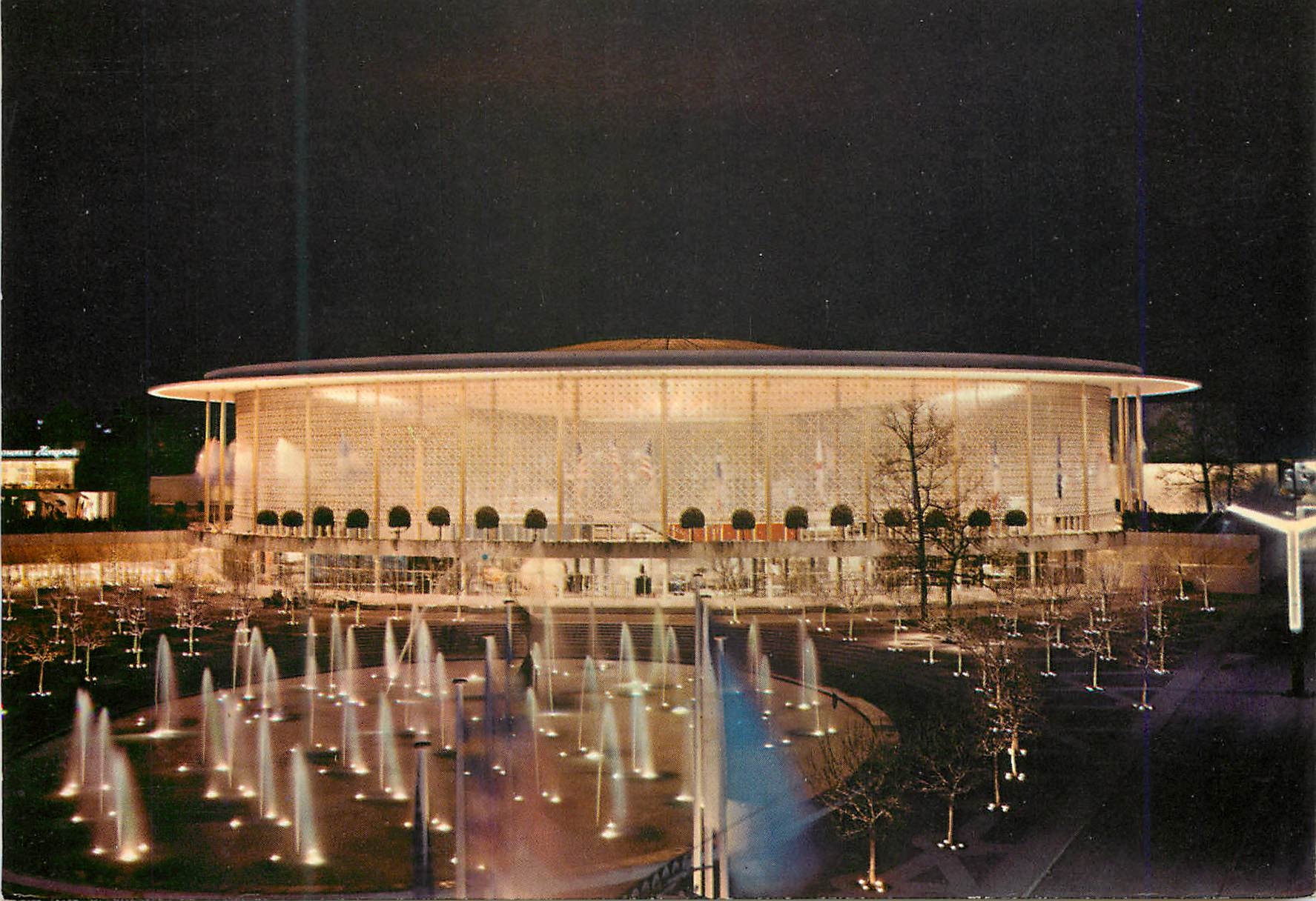 Pavillon des États-Unis — nuit — Expo 58, Bruxelles