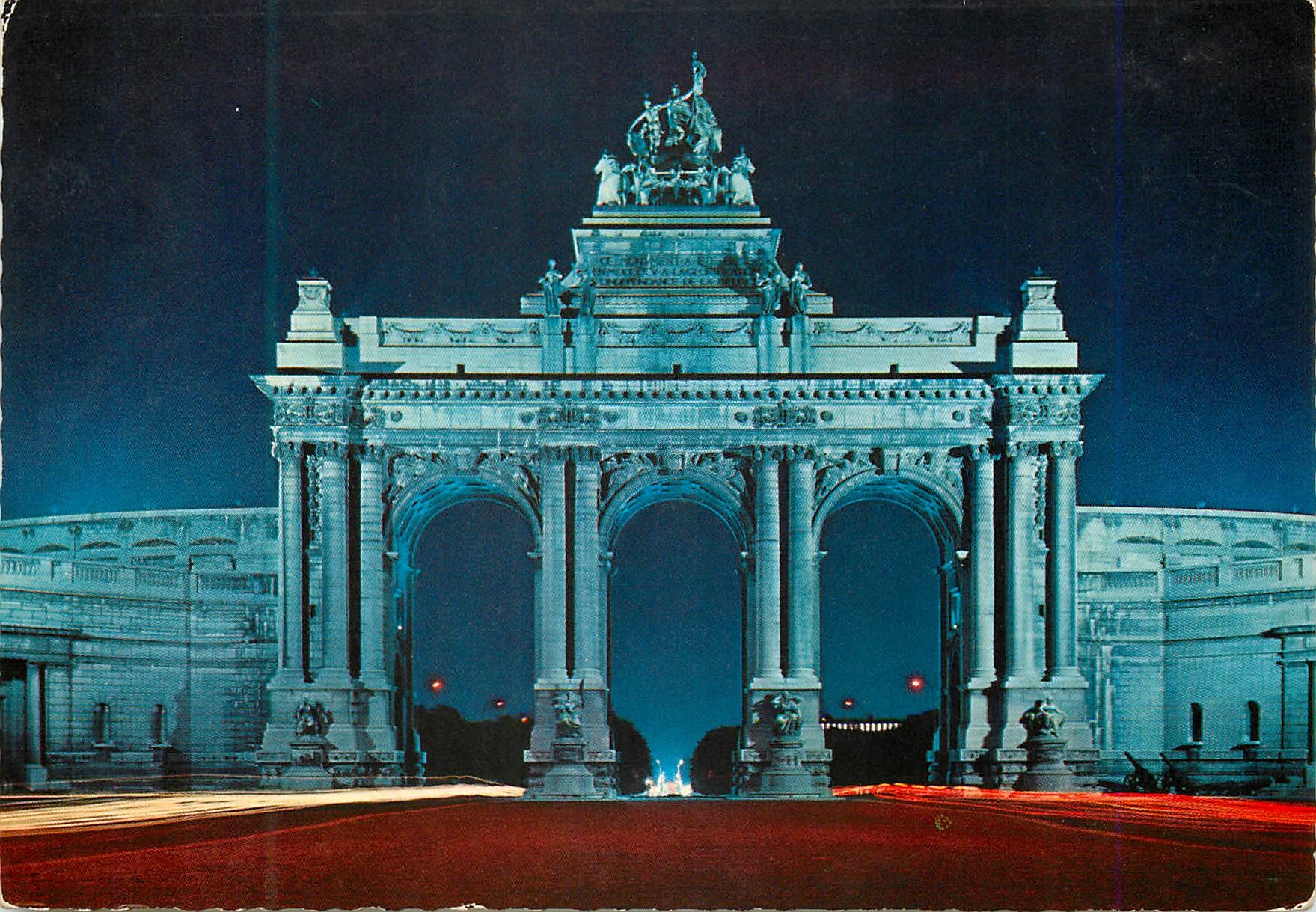 CPM Bruxelles parc et palais du cinquantenaire