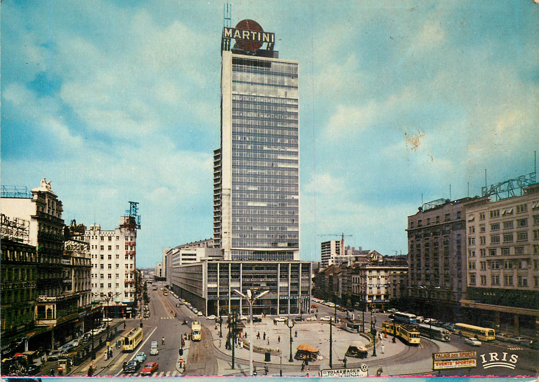 Bruxelles - Place et Centre International Rogier — Martini Tower et Palais des Sports — Mexichrome France