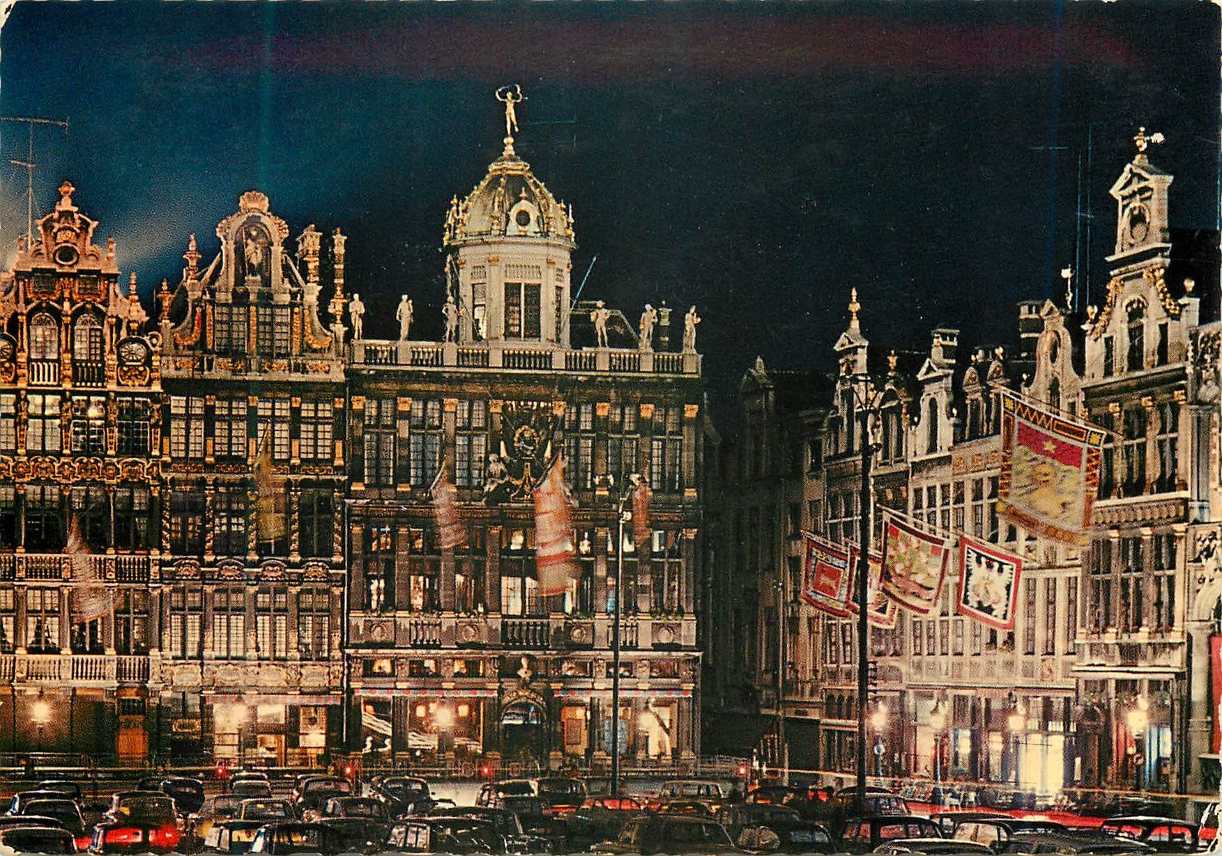 CPM Bruxelles grand place la nuit