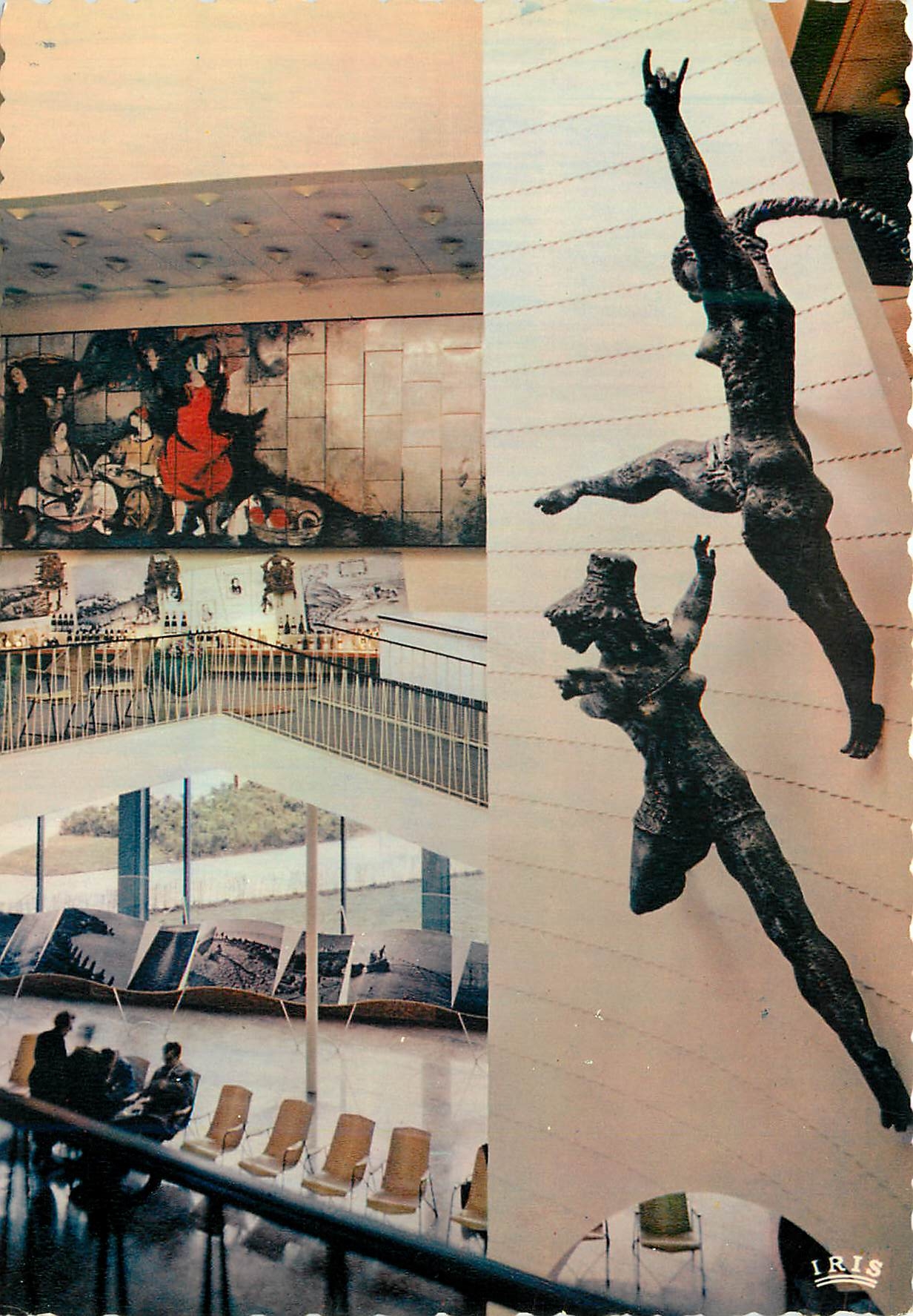 CPM pavillon de la hongrie vue interieur exposition universelle et international de bruxelles 1958