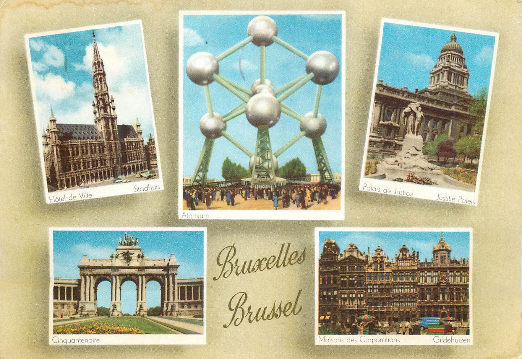CPM Bruxelles atomium haut 102m diametre des spheres 18m poids 2200t