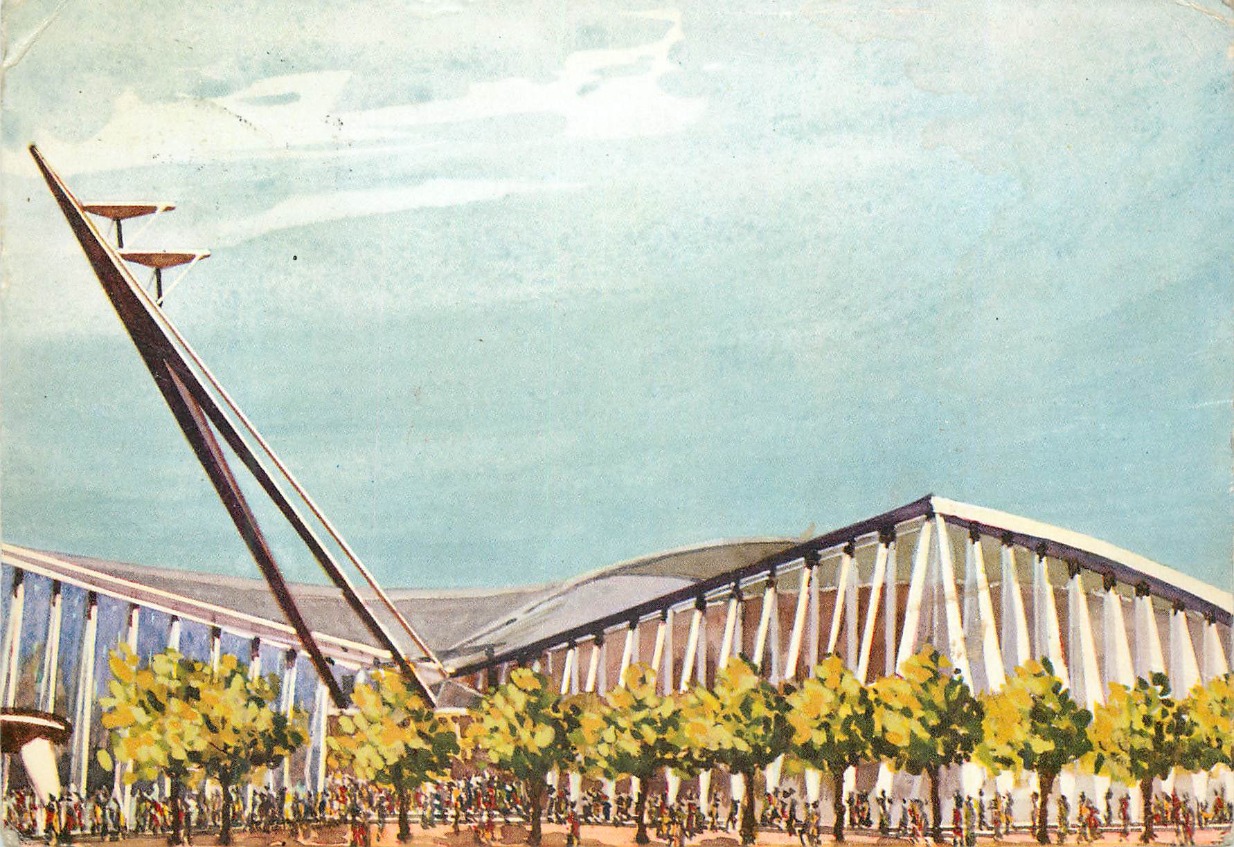 CPM Bruxelles la passerelle de la france Exposition universelle de Bruxelles 1958