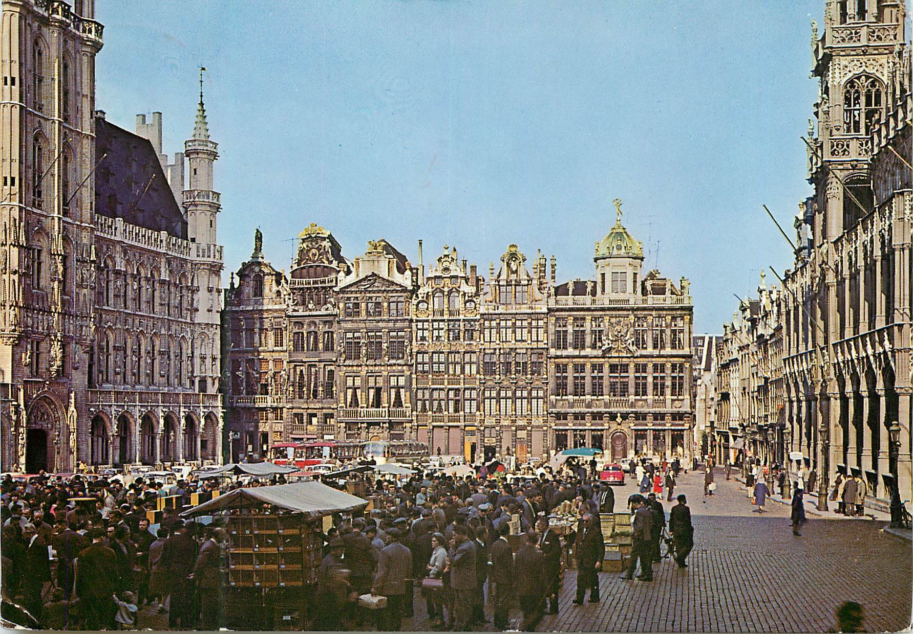 CPM Bruxelles grand place Marche aux oiseaux