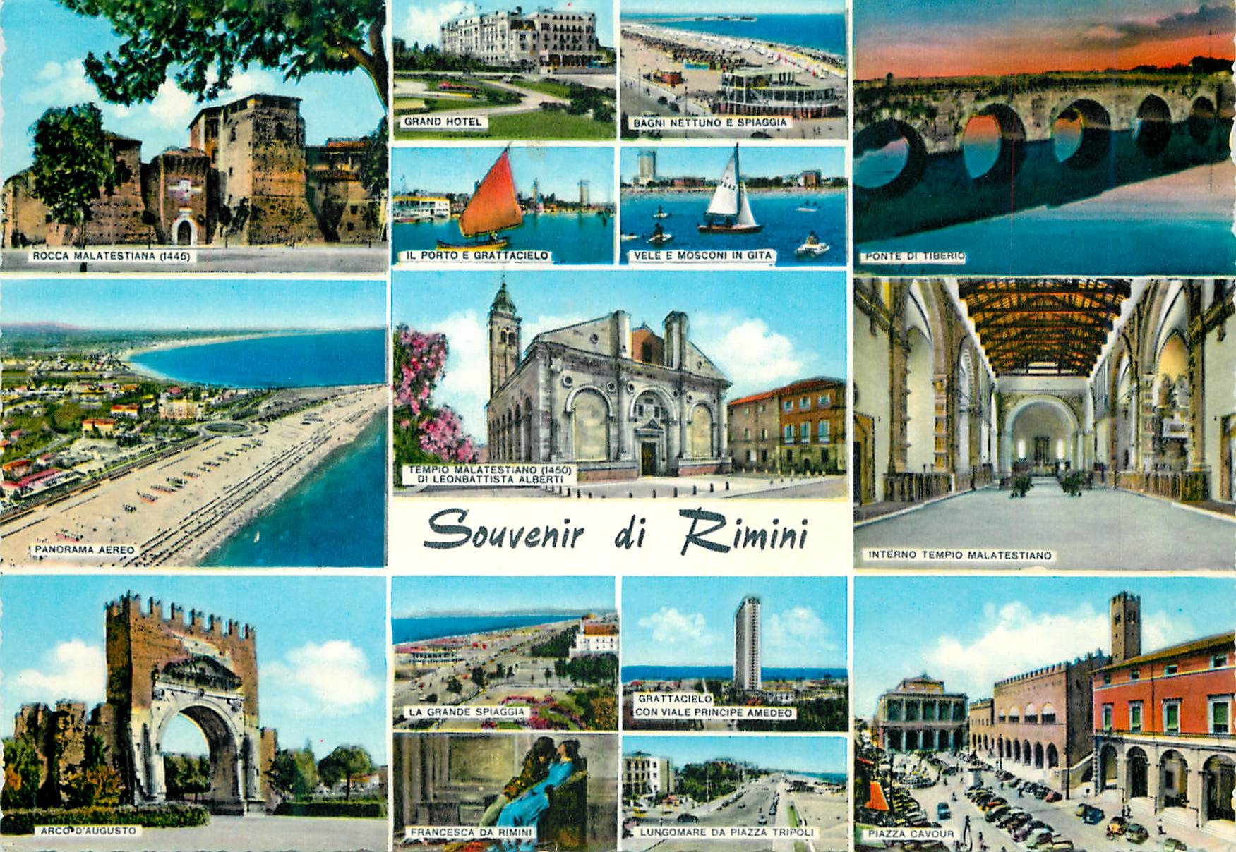 CPM Rimini souvenir la plu bella d'italia