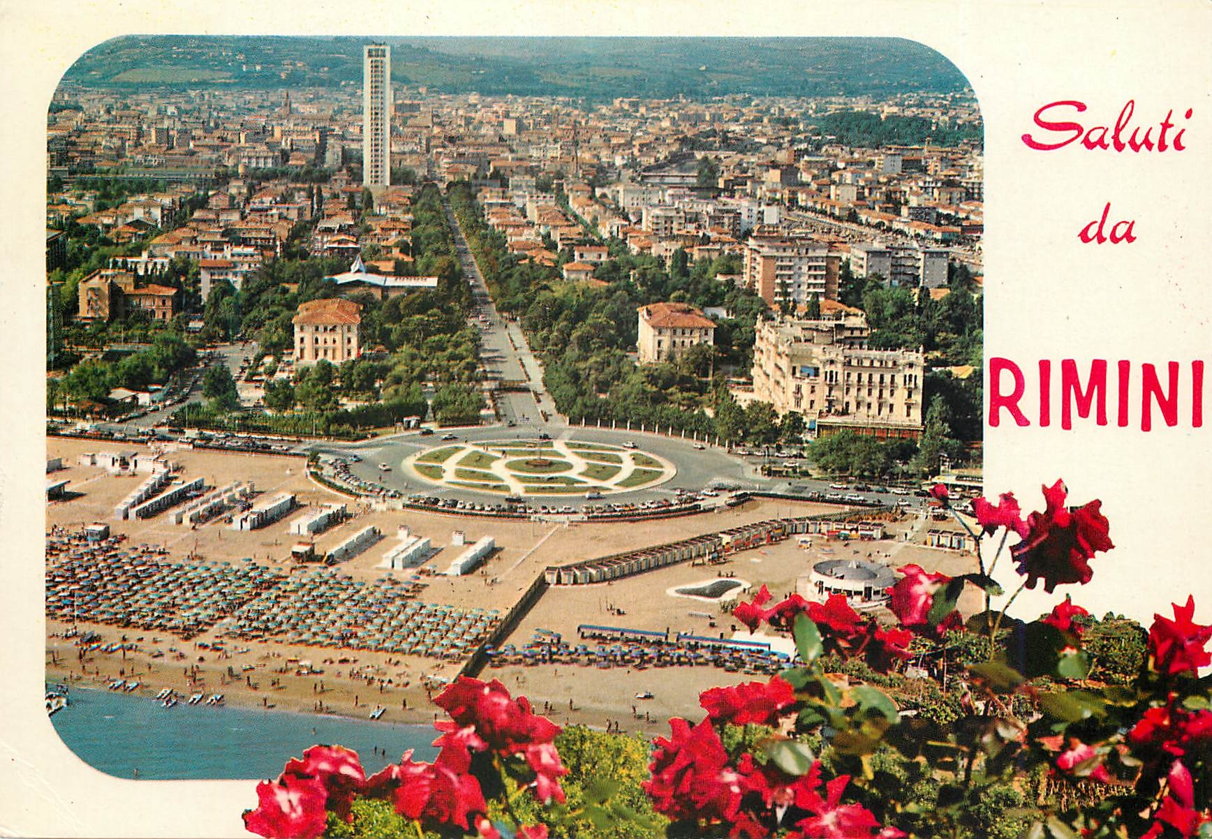 CPM Rimini la rotonda boulevrd prince amedee et panorama