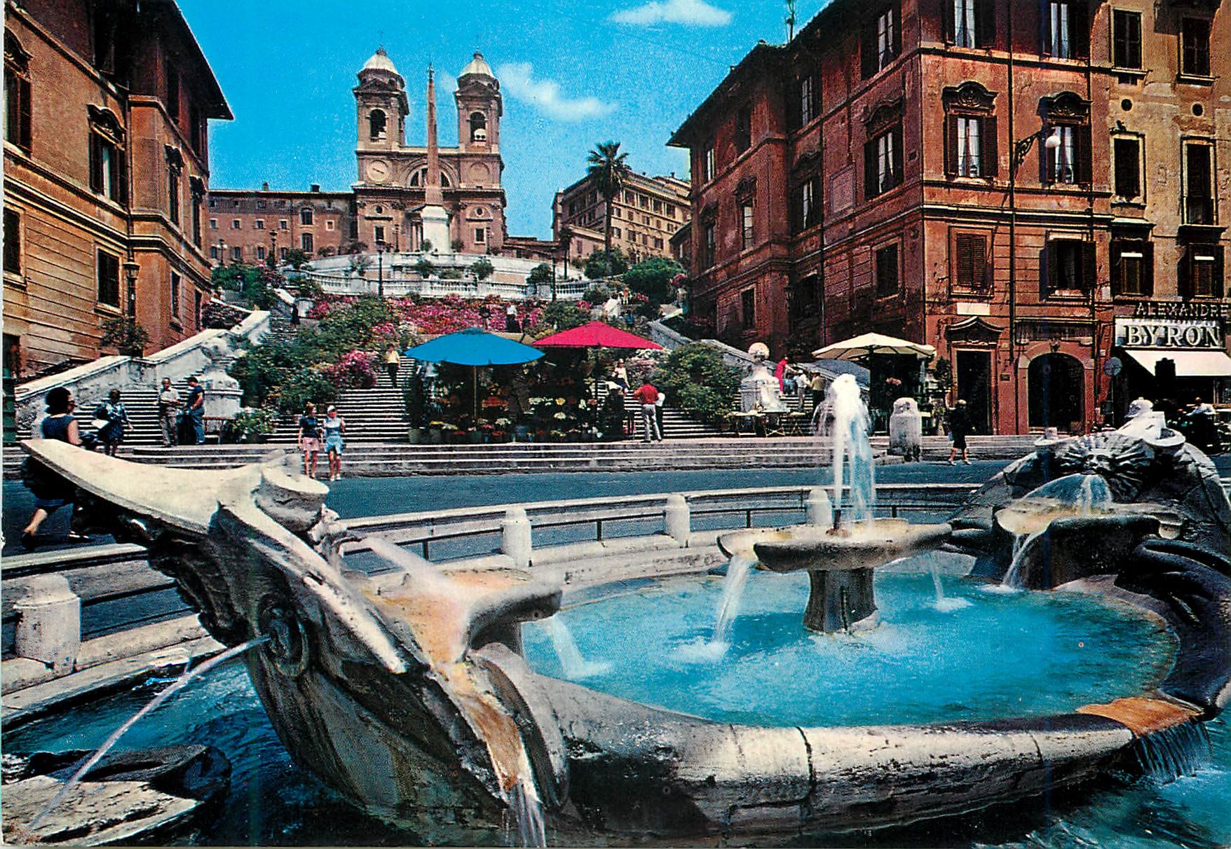 CPM Roma place d'espagne et trinita del monti