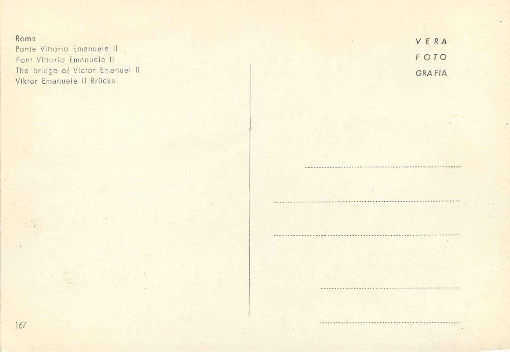CPM Roma pont vittario emanuele II — Verso