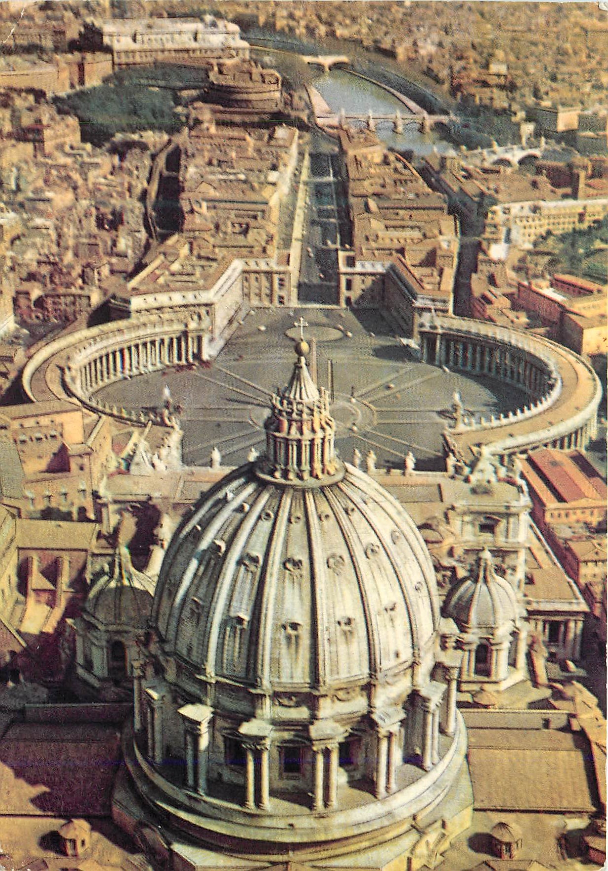 CPM Roma de l'avion Coupole de S Pietro